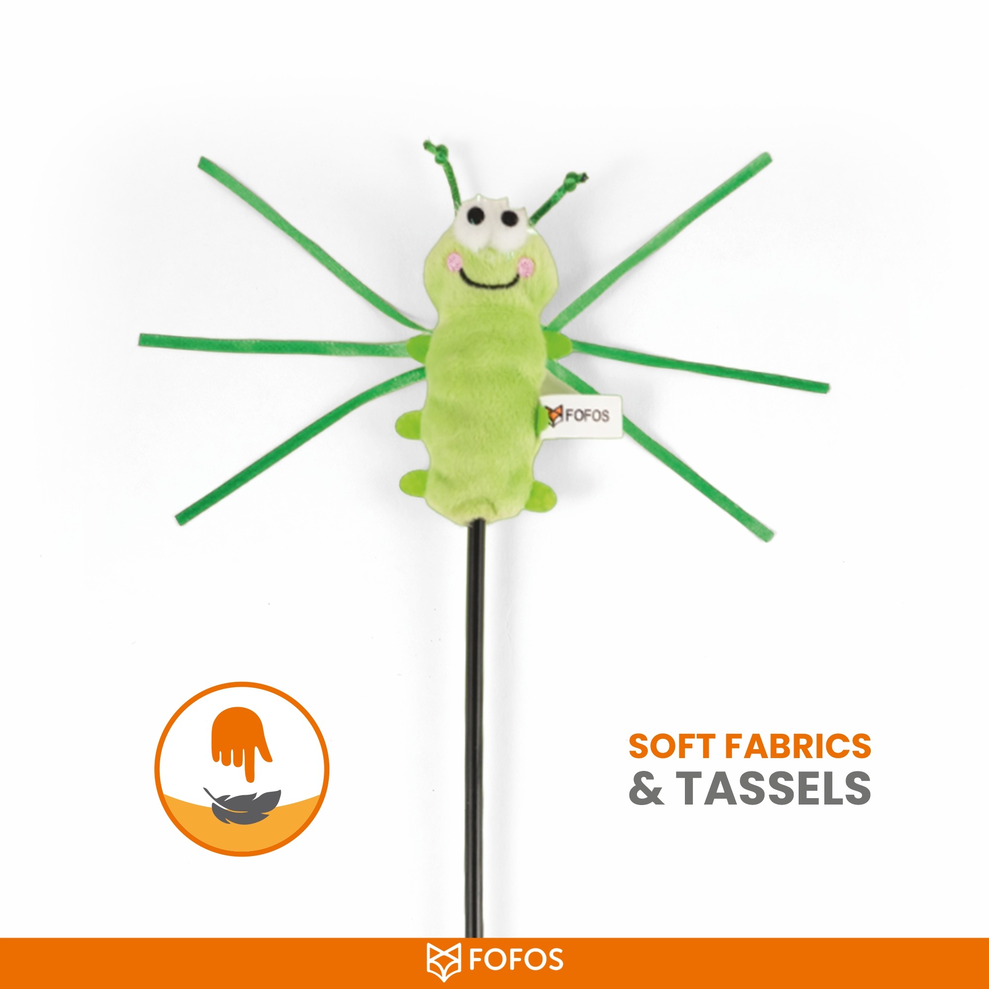 FOFOS Wand Moving Caterpillar Toy for Cats
