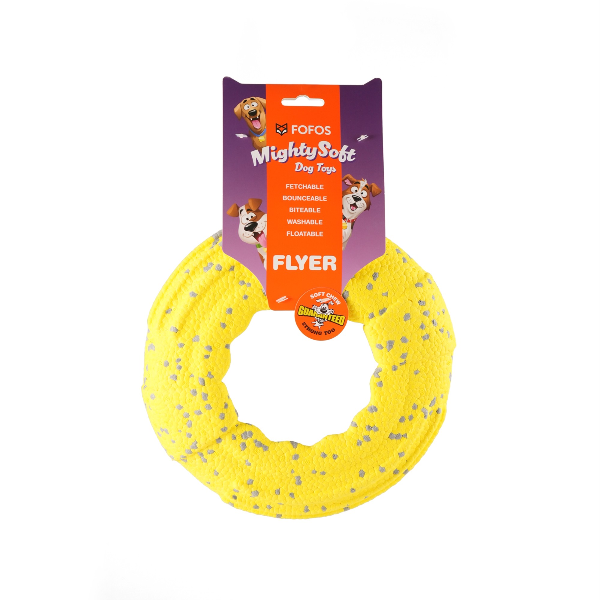 FOFOS Super Lightweight and Durable Flyer Tug Toy for Dogs (Yellow)