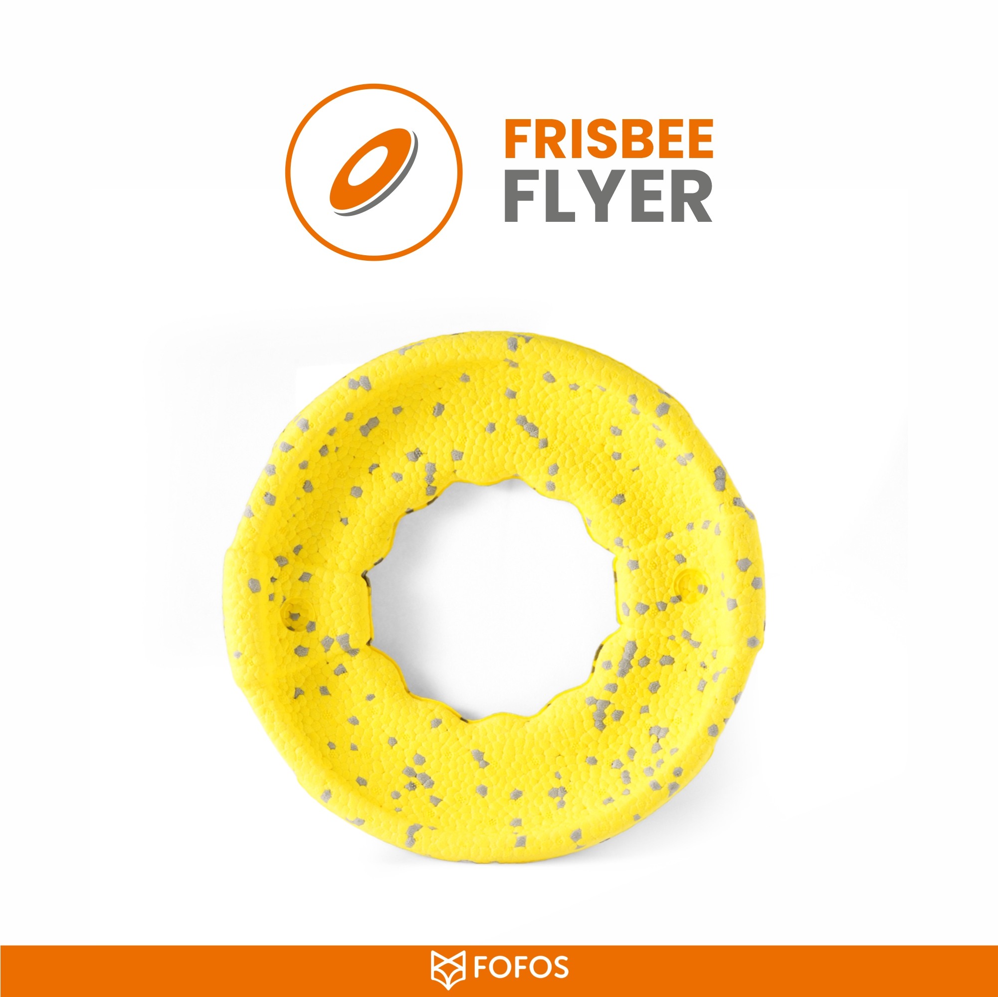 FOFOS Super Lightweight and Durable Flyer Tug Toy for Dogs (Yellow)
