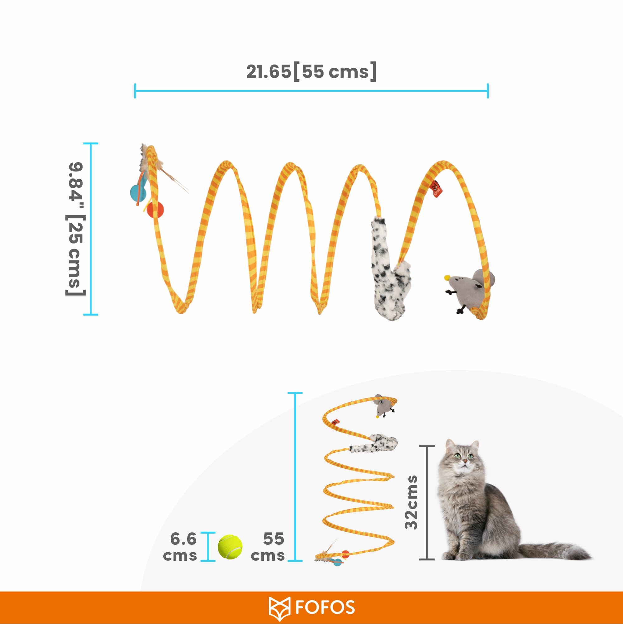 FOFOS Safari Spiral Tunnel Toy for Cats