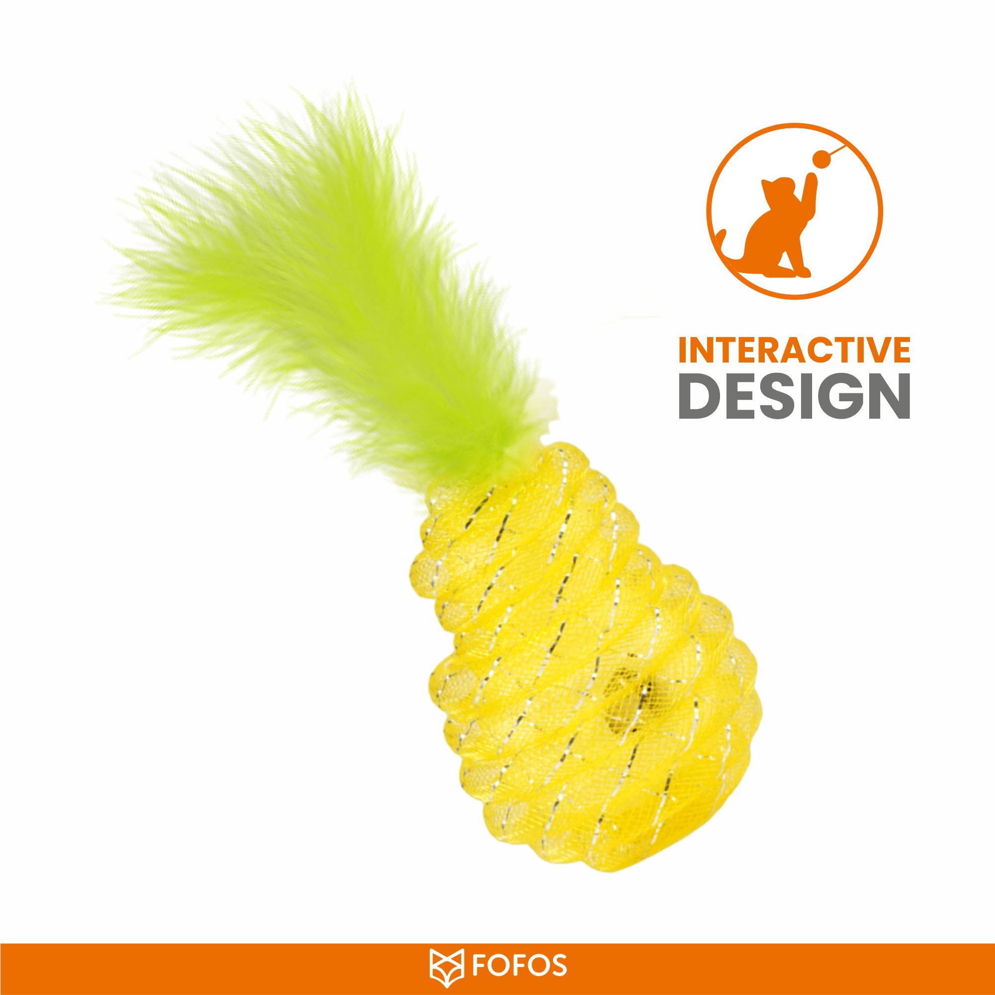 FOFOS Fruity Netting Ball Box Toy for Cats (1 Piece)