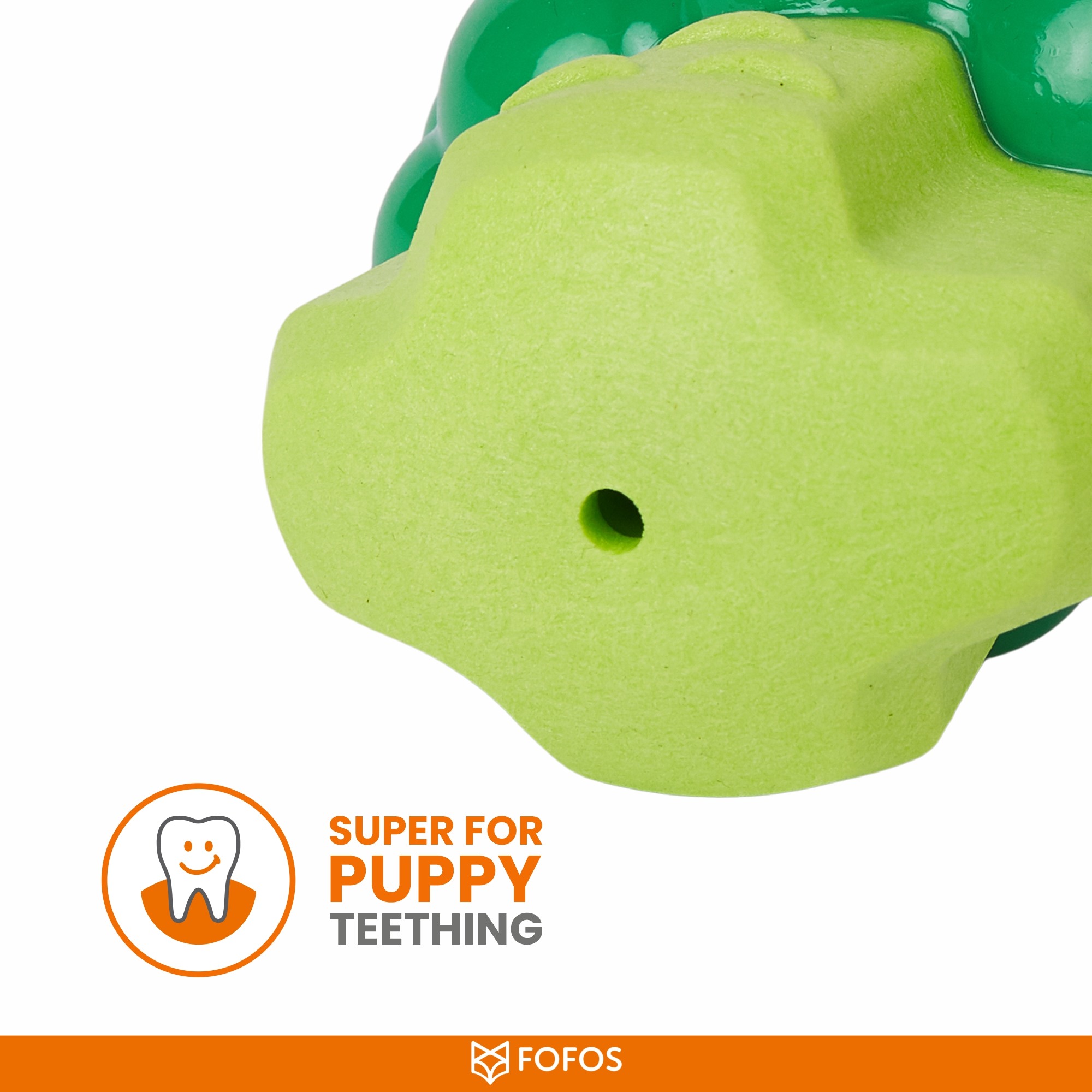 FOFOS Giggling Vegi Bites Broccoli Squeaky Chew Toy for Dogs