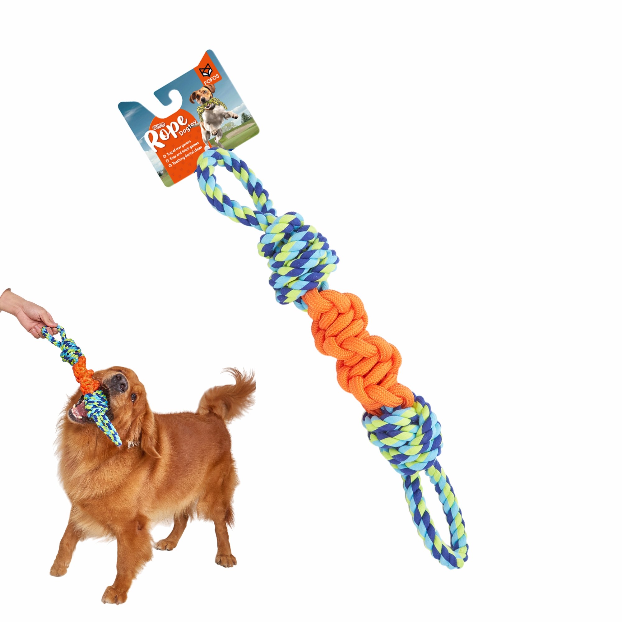 FOFOS Flossy Rope Toy for Dogs
