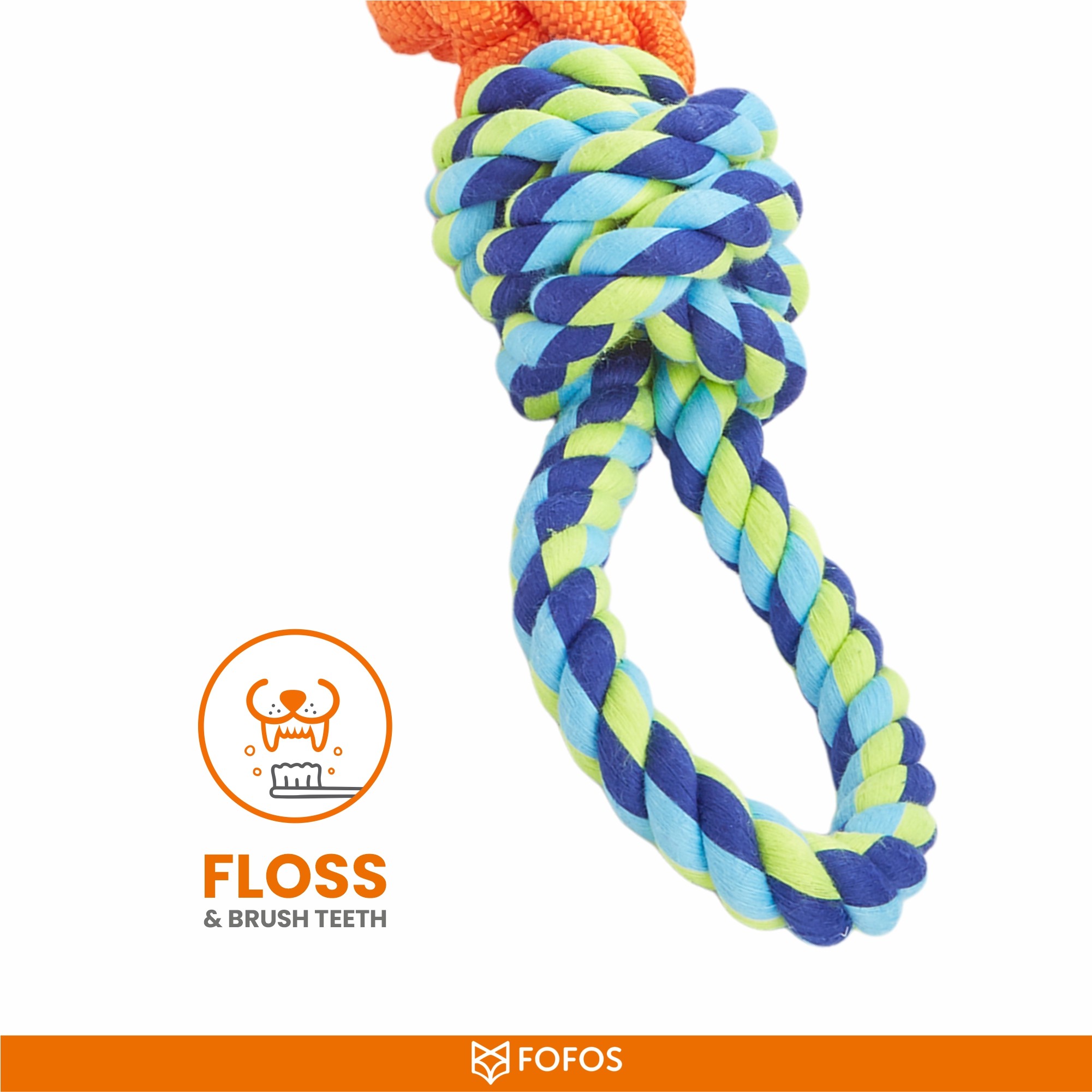 FOFOS Flossy Rope Toy for Dogs