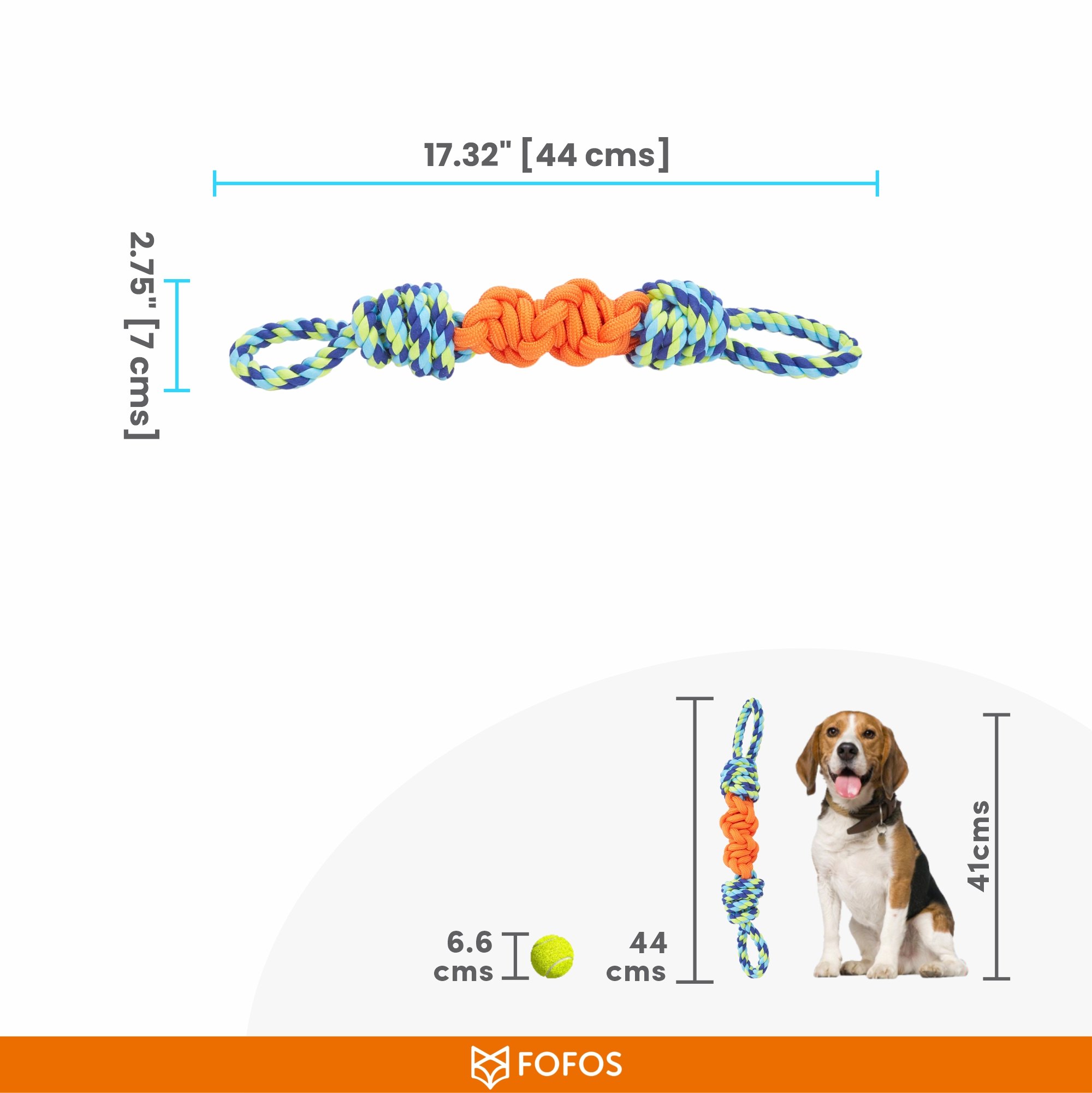 FOFOS Flossy Rope Toy for Dogs