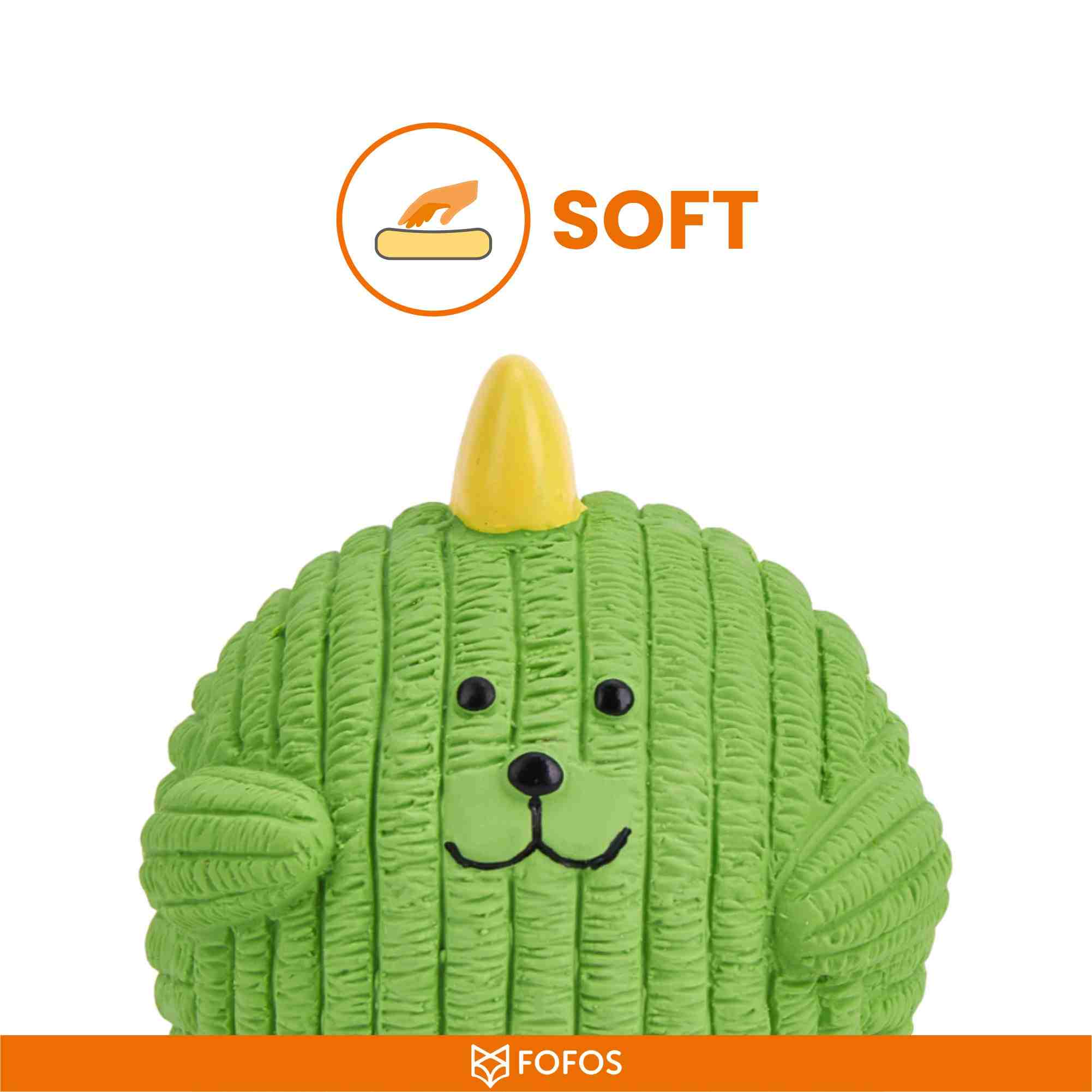 FOFOS Latex Dinosaur Ball Squeaky Toy for Dogs (Green)