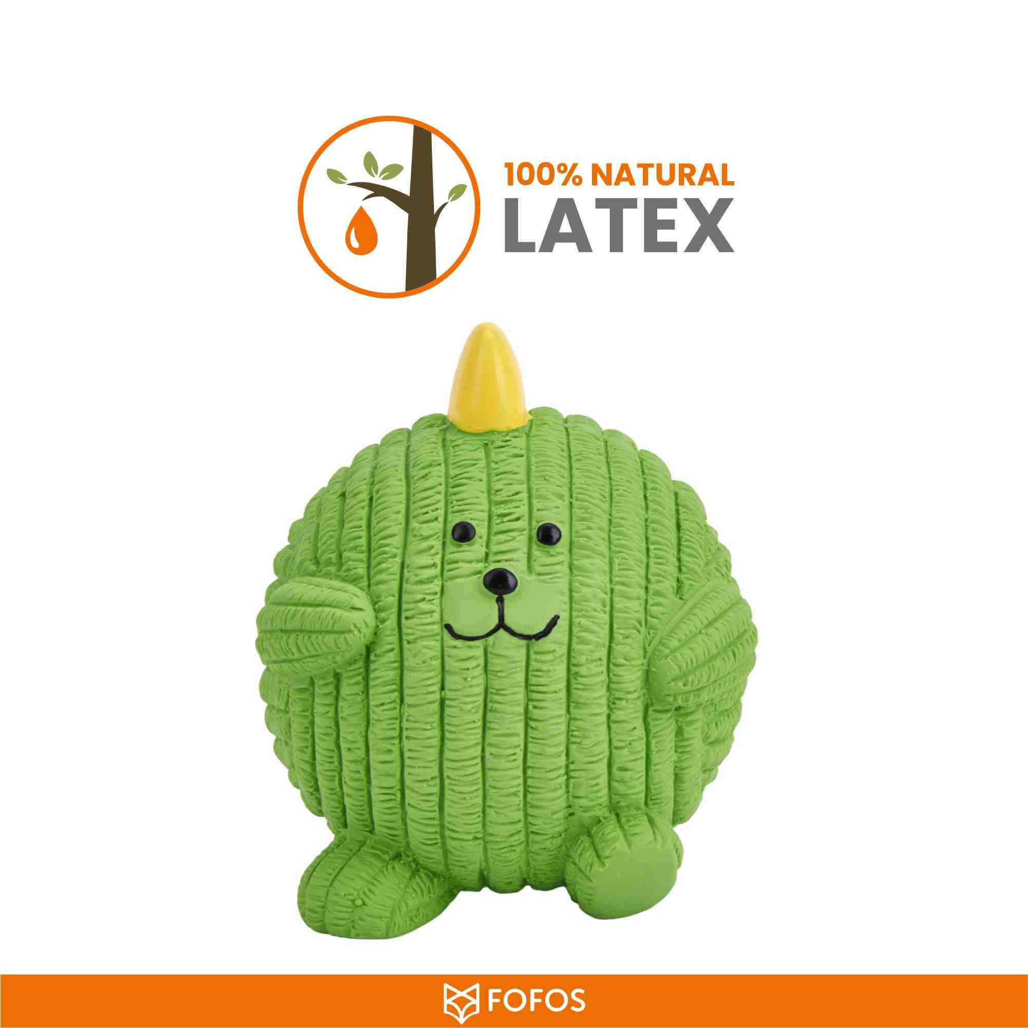 FOFOS Latex Dinosaur Ball Squeaky Toy for Dogs (Green)