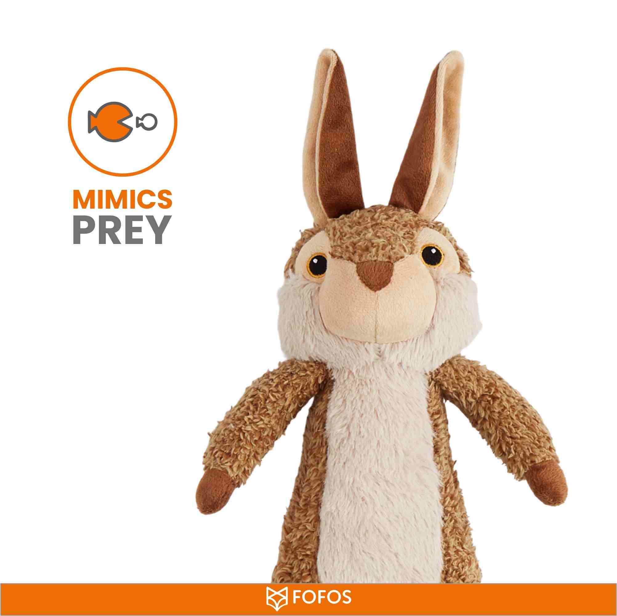 FOFOS Wildlife Rabbit Plush Toy for Dogs