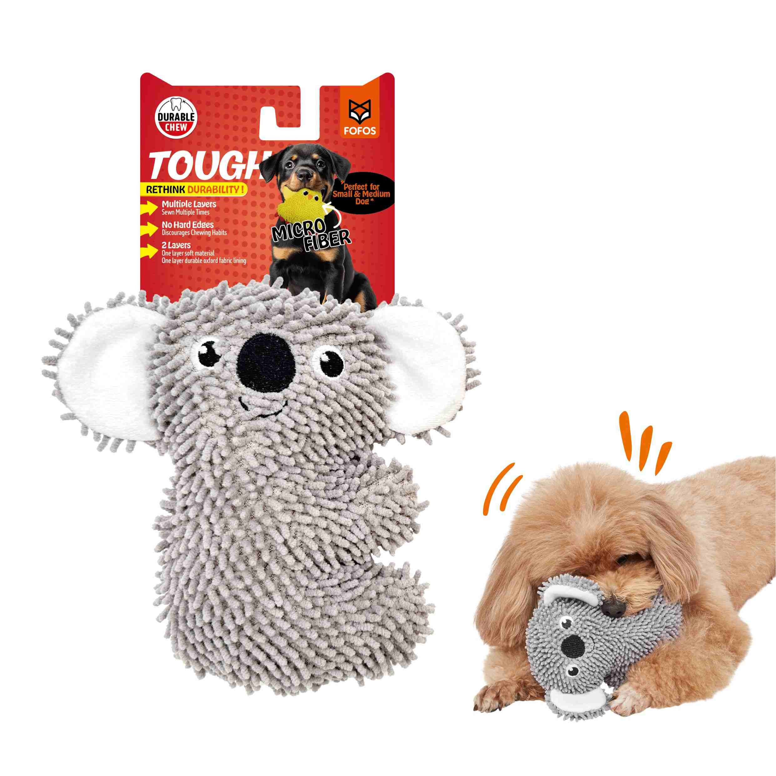 FOFOS Tough Koala Chew Toy for Dogs