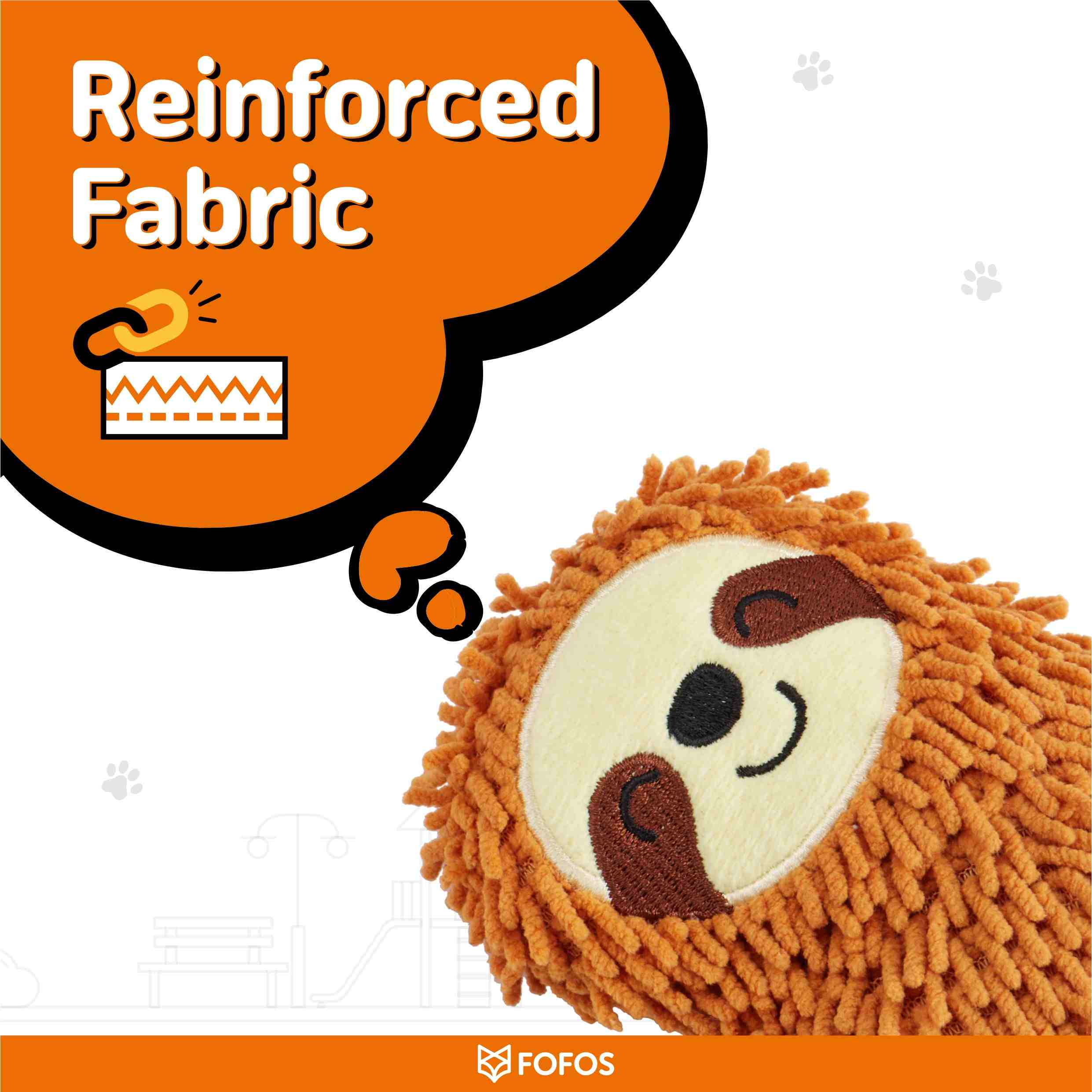 FOFOS Tough Sloth Soft & Squeaky Toy for Dogs