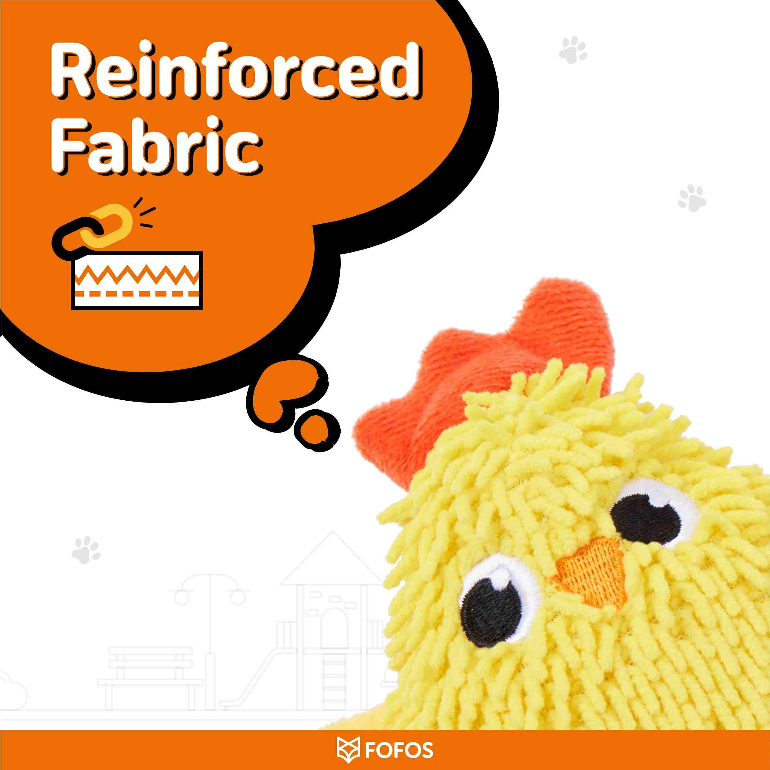 FOFOS Tough Squeaky Chick Toy for Dogs