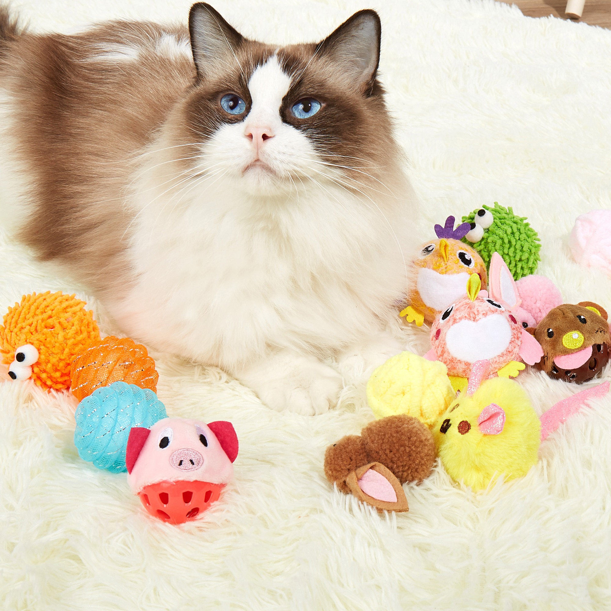 FOFOS Ball Box Bell Ball Cat Toys (1 Pcs Assorted)