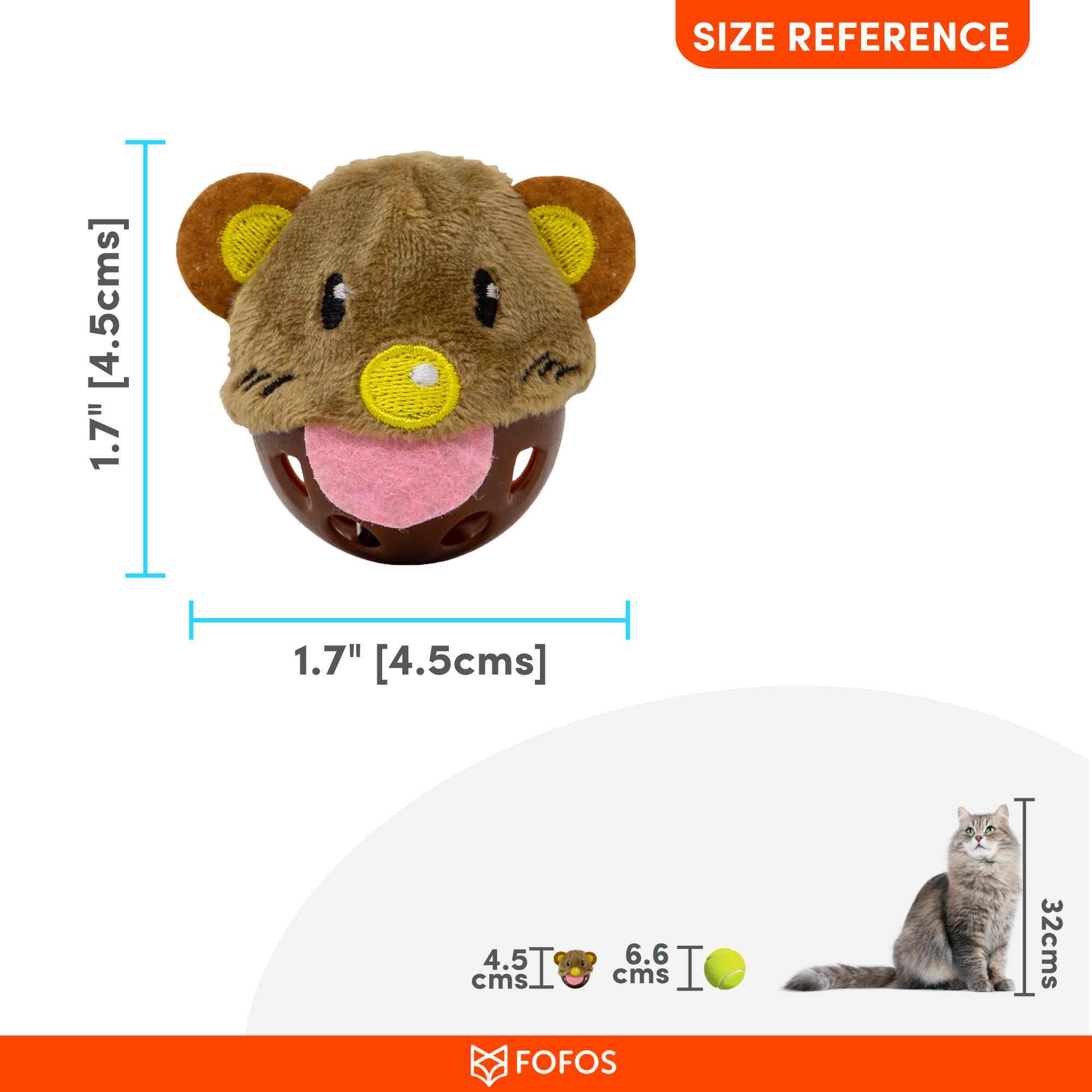 FOFOS Ball Box Bell Ball Cat Toys (1 Pcs Assorted)