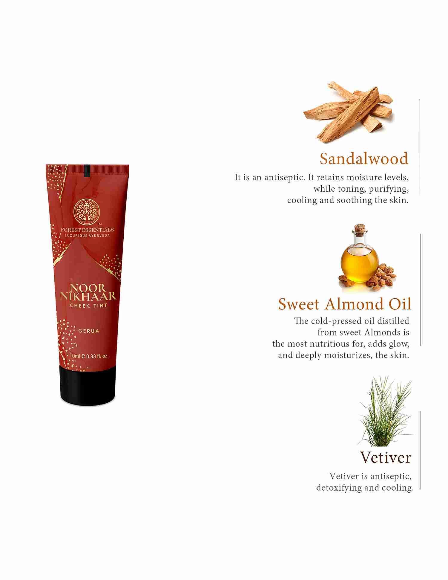 チーク Forest Essentials Noor Nikhaar Cheek Amazon.com : Forest Essentials Gulaabi Noor Nikhaar Cheek