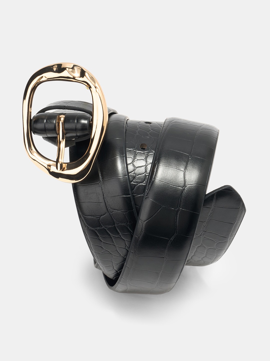 Black Snakeskin Belt