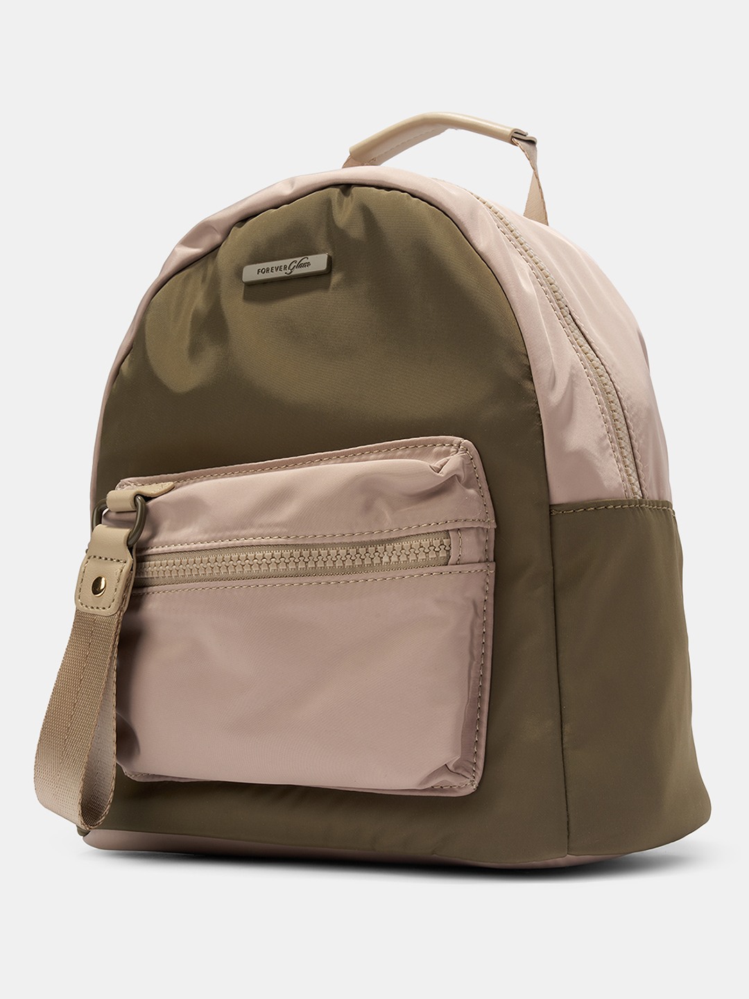 Olive Colour Block Utility Backpack