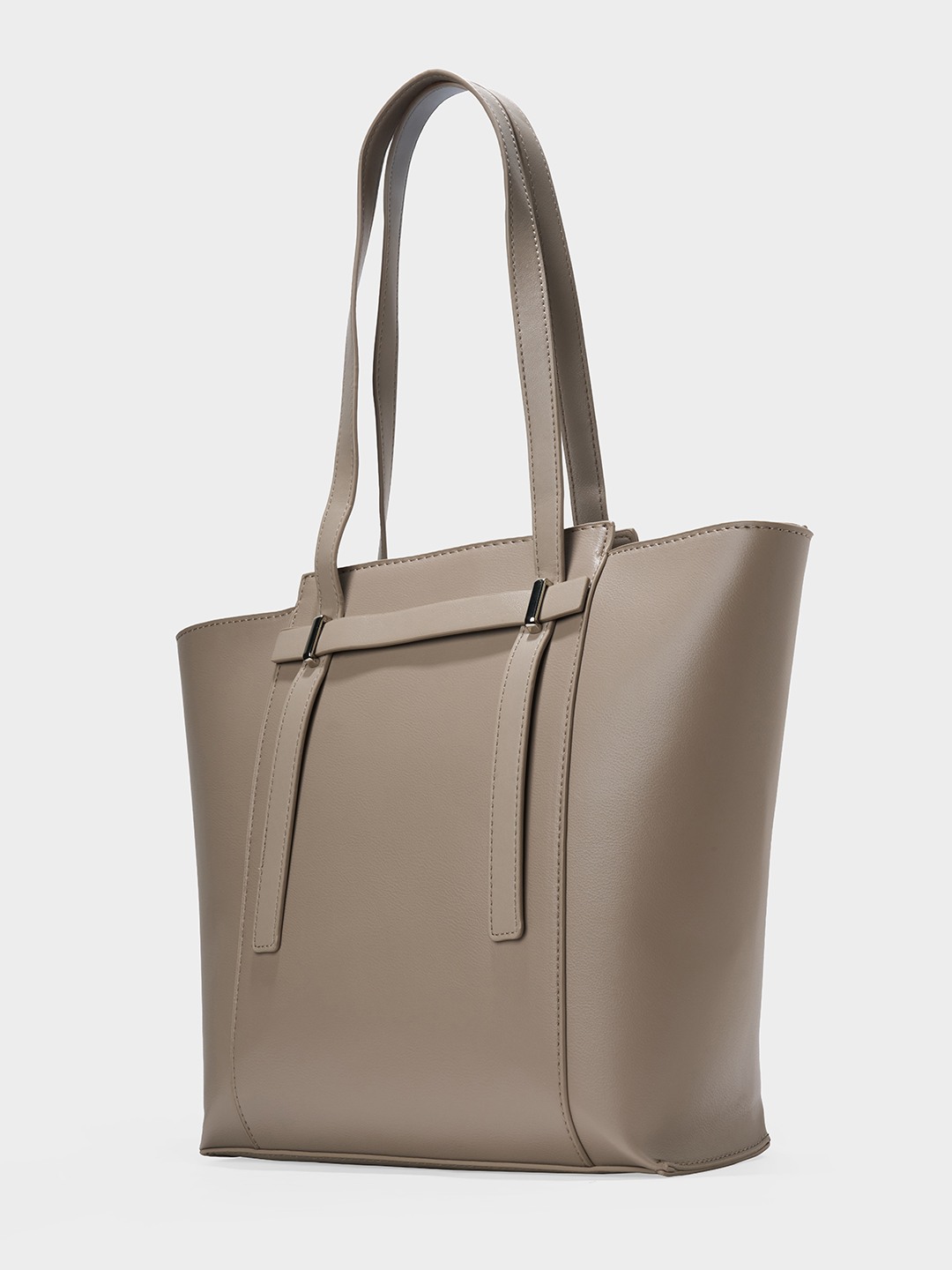 Grey Structured Tote Bag