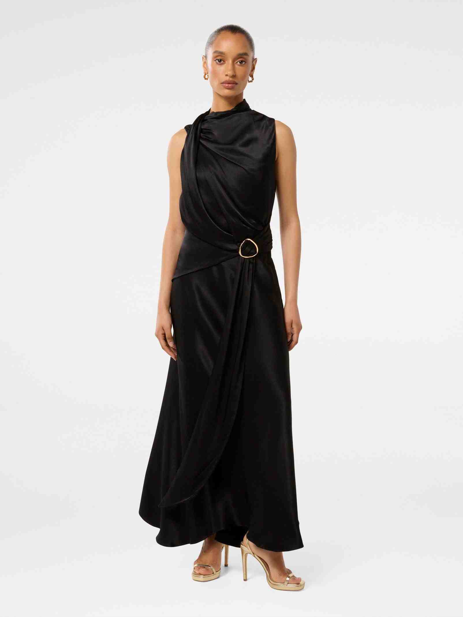 Cassie Petite Satin Midi Dress