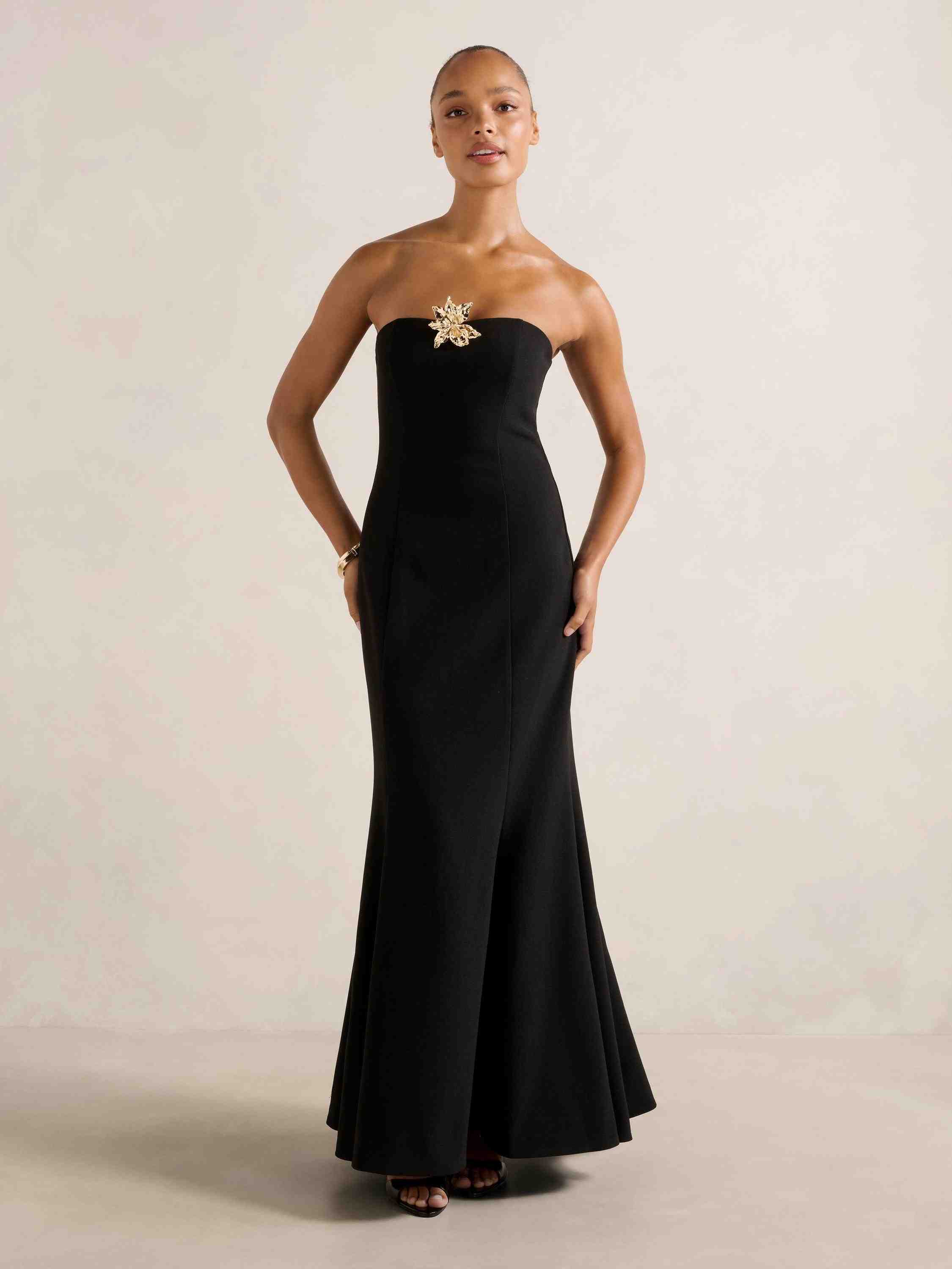 Astra Strapless Fishtail Maxi Dress