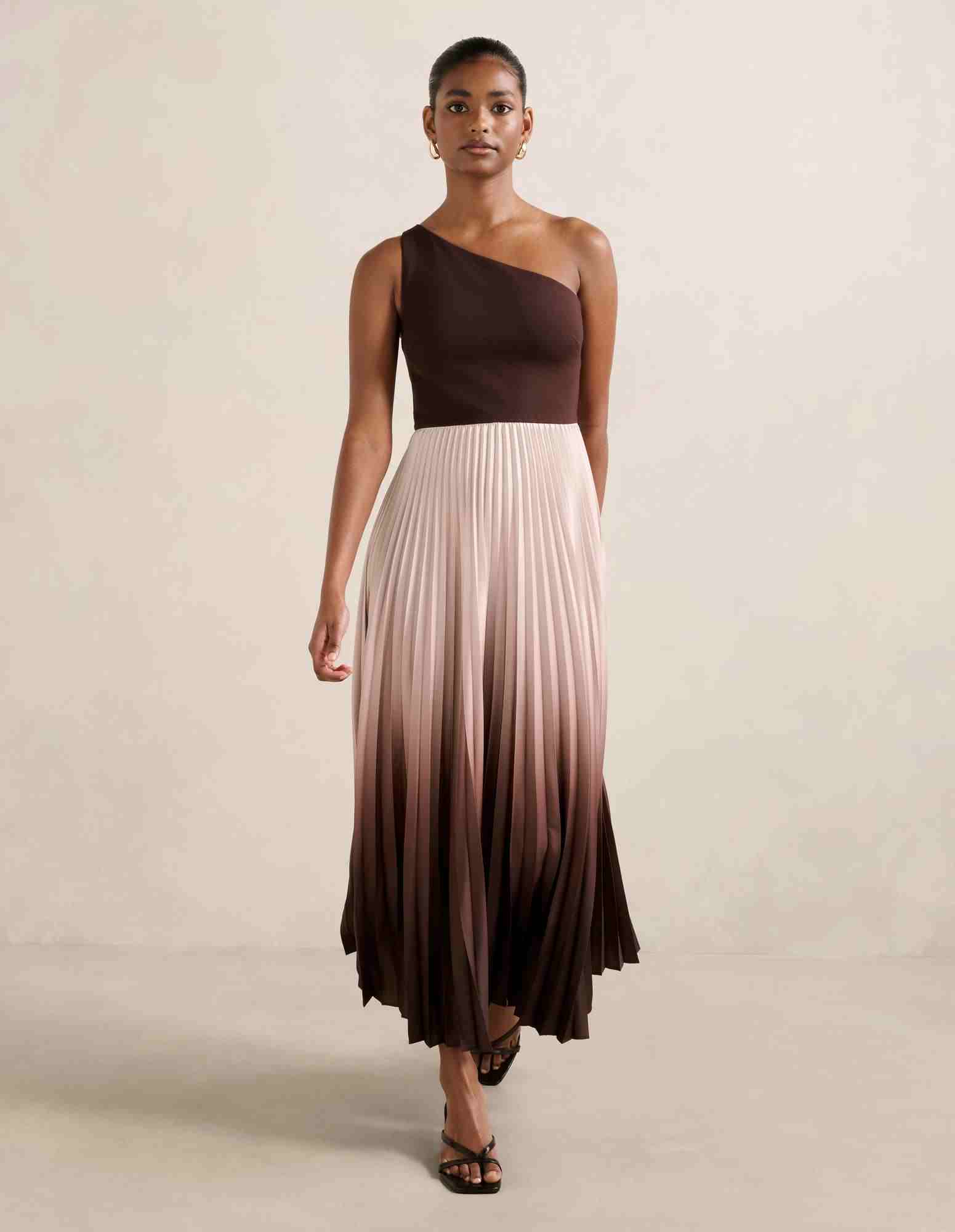 Olena Petite One Shoulder Midi Dress