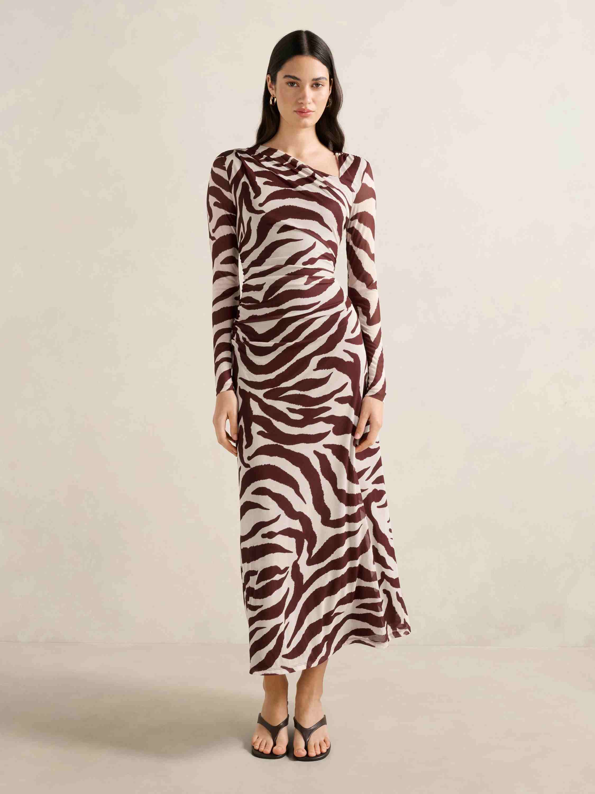 Frankie Ruched Jersey Maxi Dress