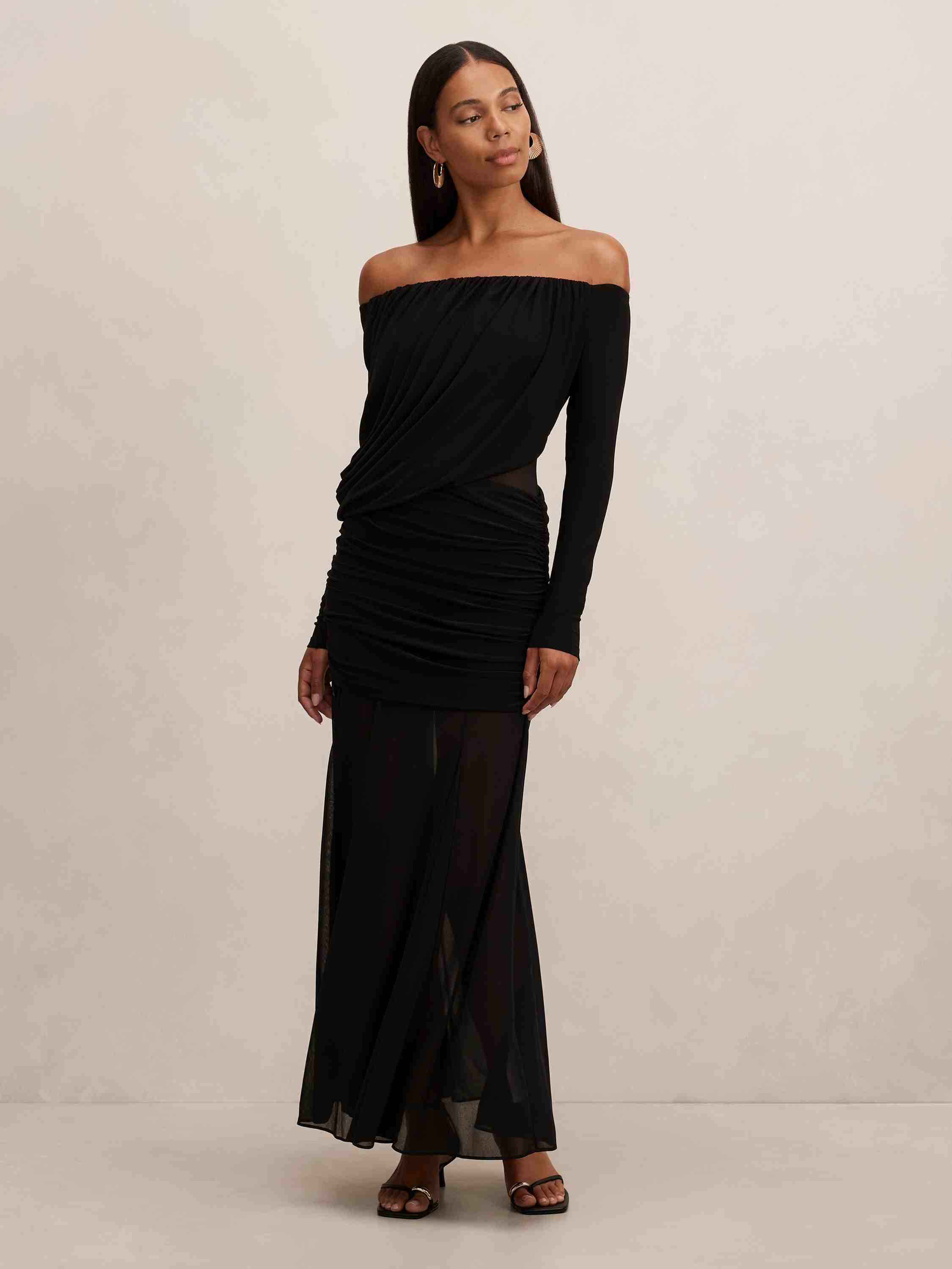 Belinda Bardot Draped Maxi Dress