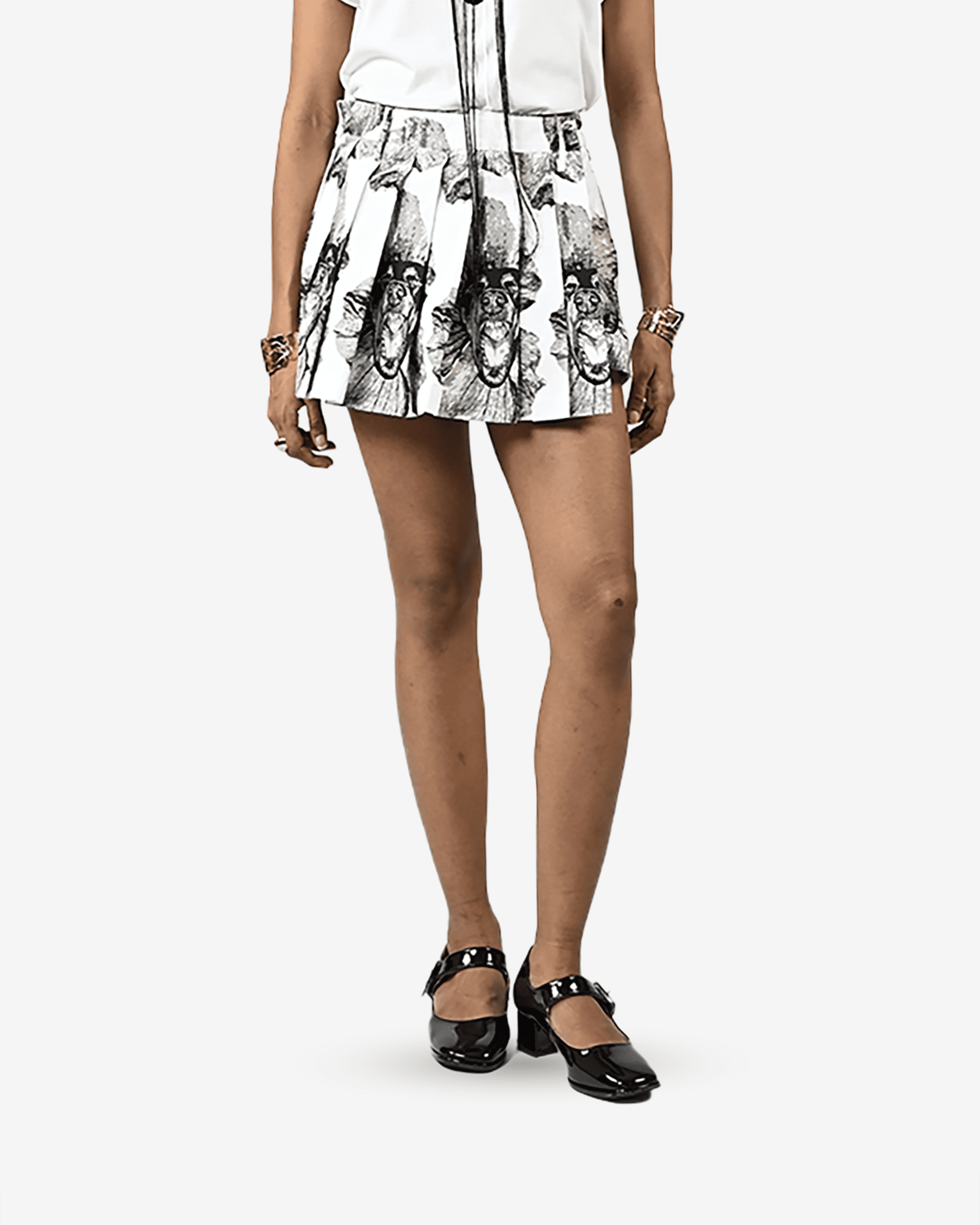 Pleated Shorts Skirt Hybrid