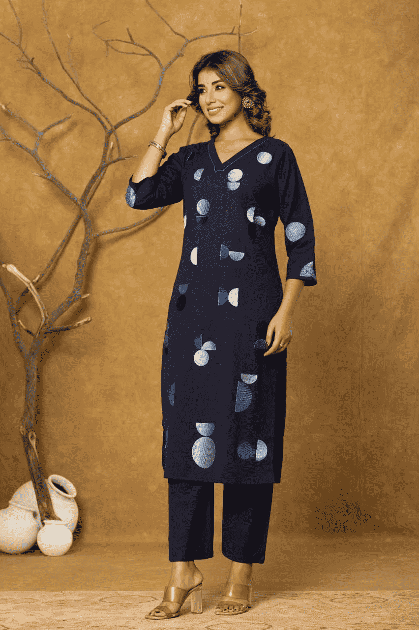 Modern Abstract Kurta Pant Set