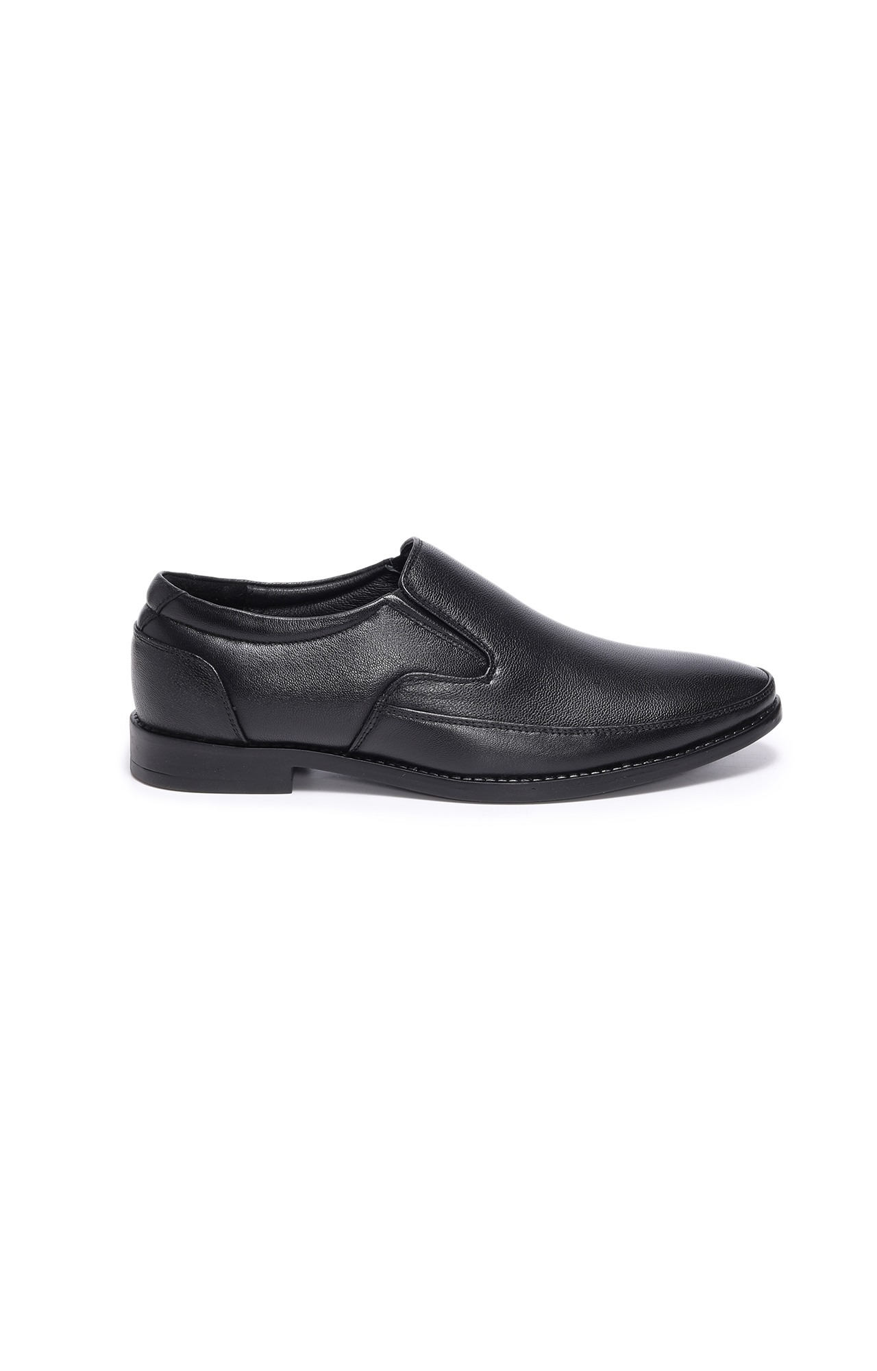 Men Black Ajanta Formal Slip-Ons
