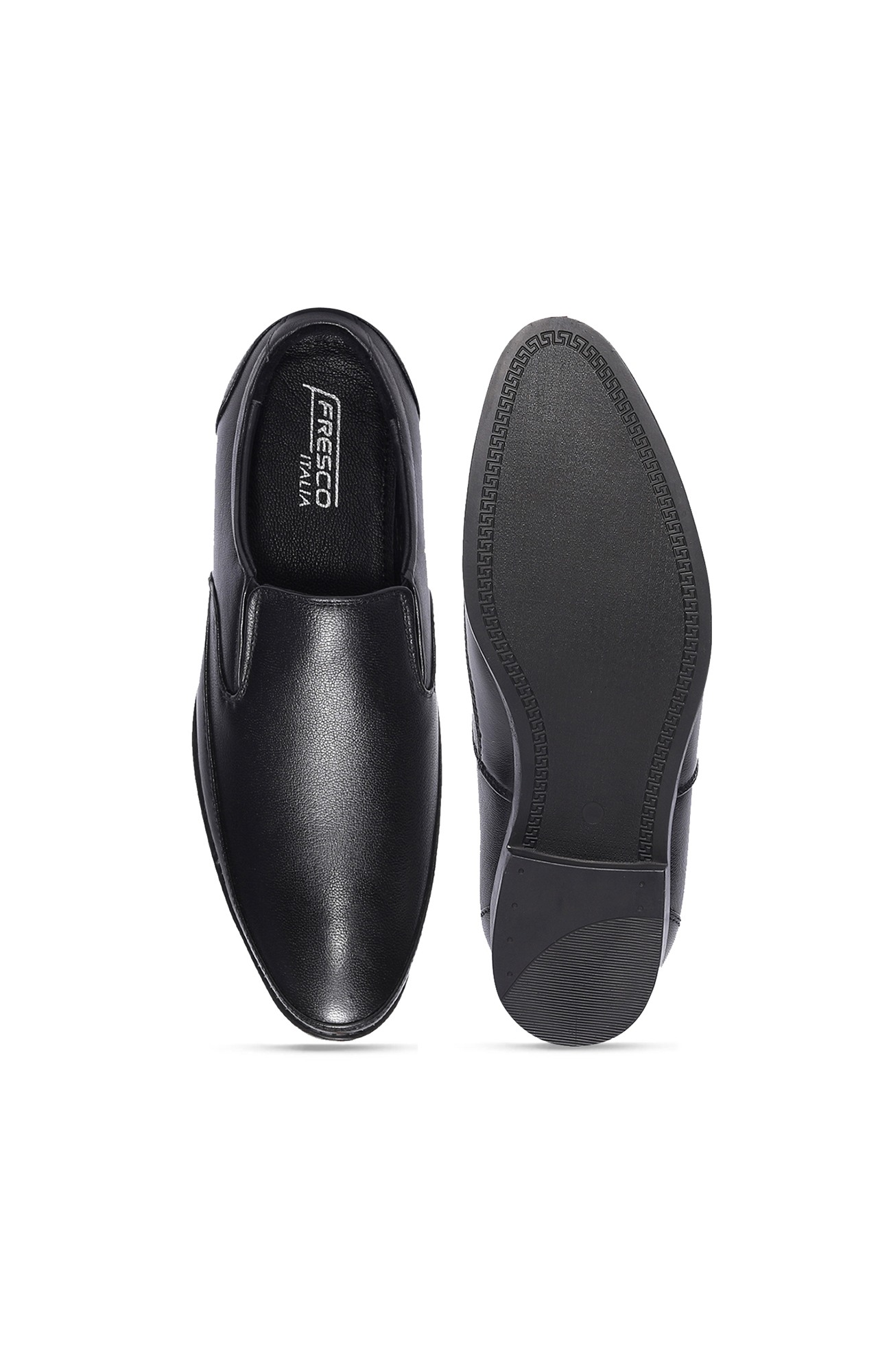 Men Black Ajanta Formal Slip-Ons