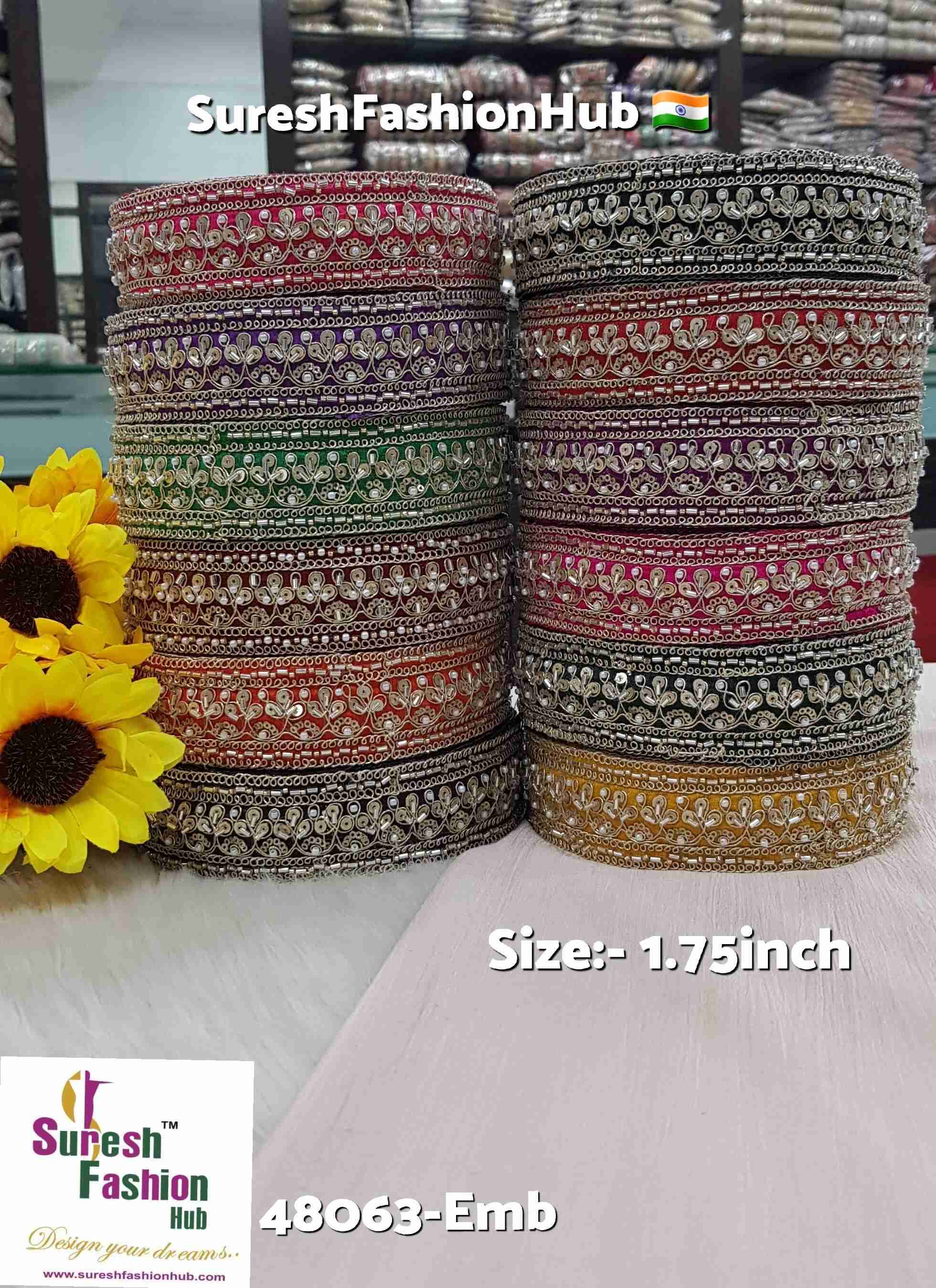 Maroon Floral Fabric Lace