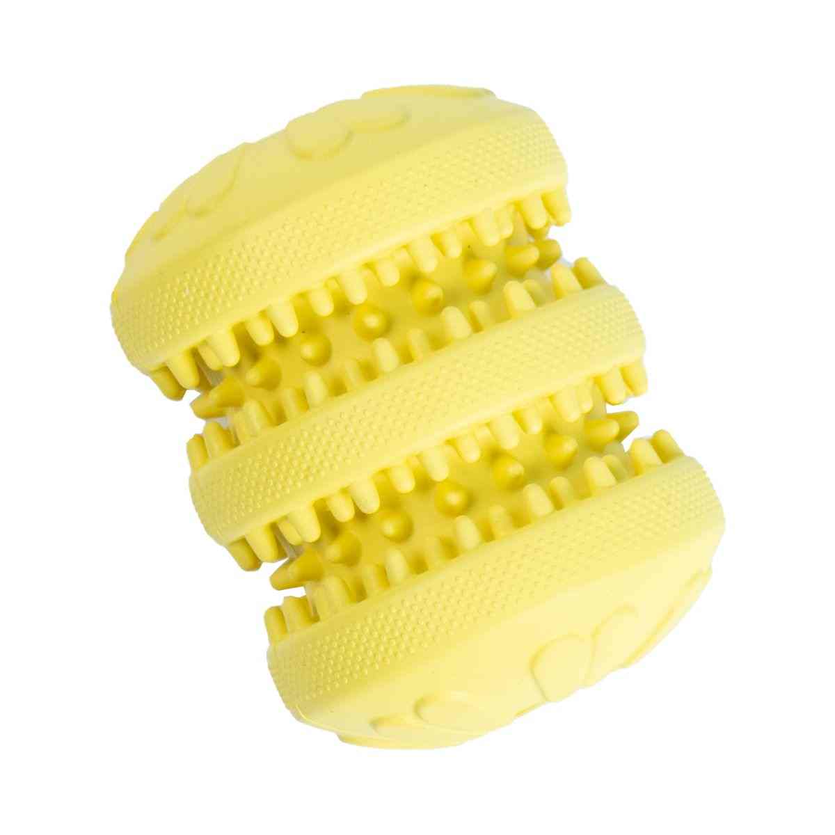 Ezra Play Treat Cylinder - Yellow Rubber Toy