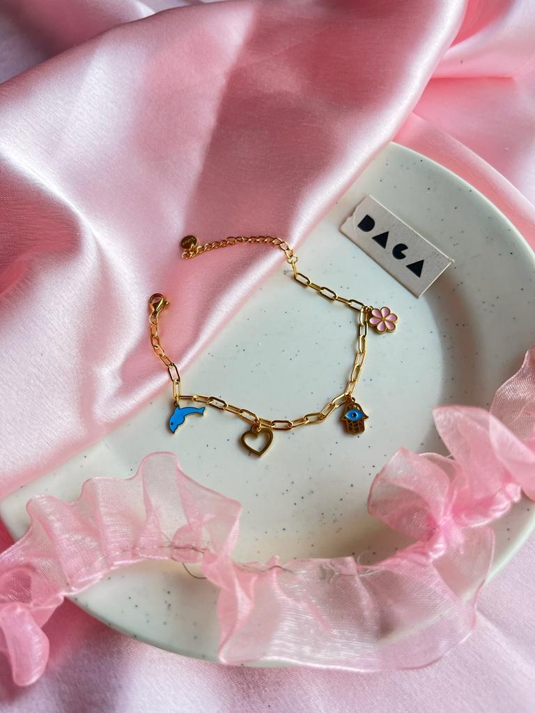 DAGA | linked charm bracelet undefined
