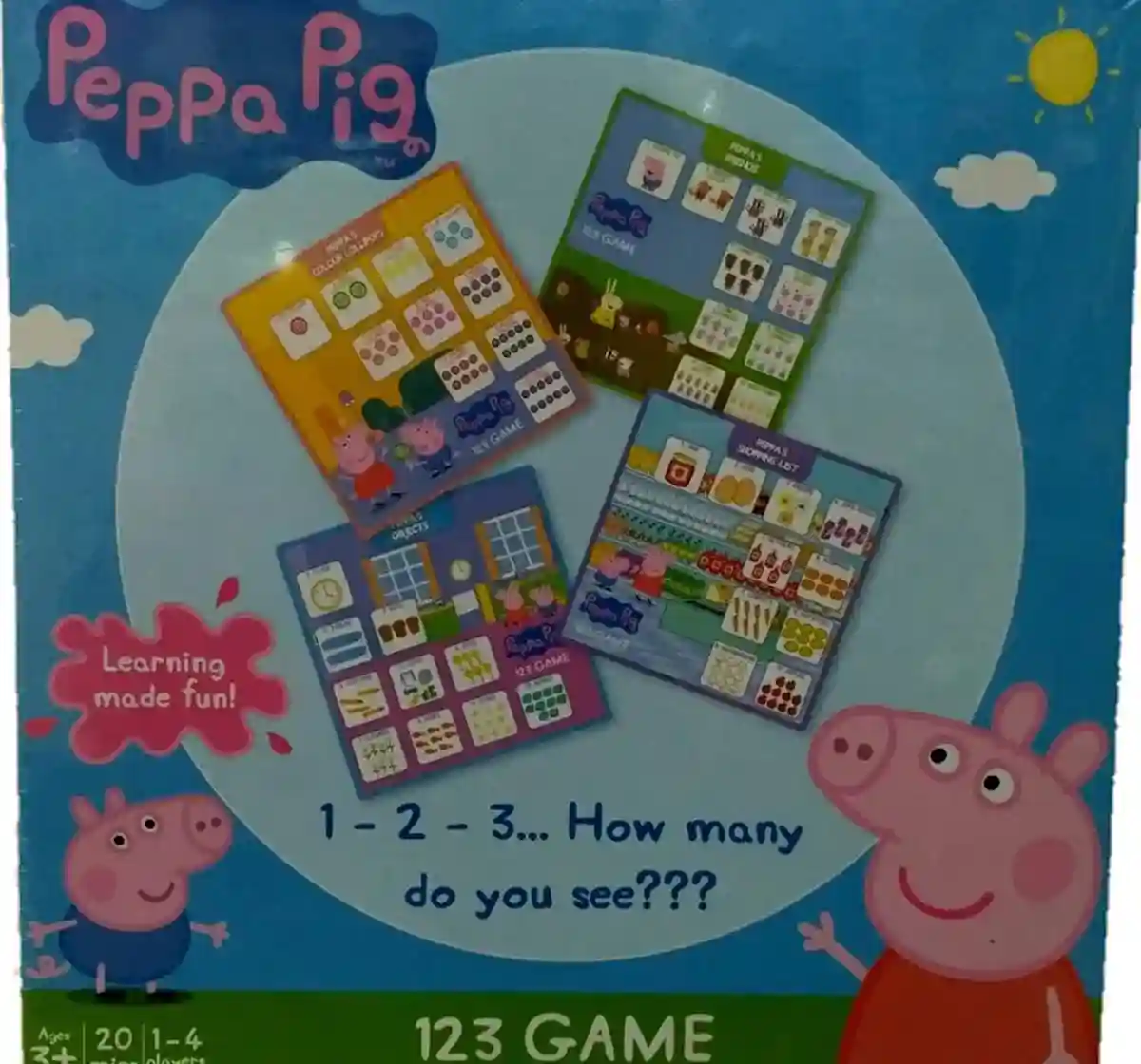 Funskool Peppa Pig 1 2 3 Game (Multicolour) Games for Kids age 3Y+