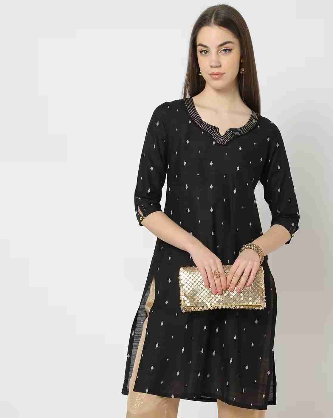 FUSION | Embroidered Straight Kurta|0