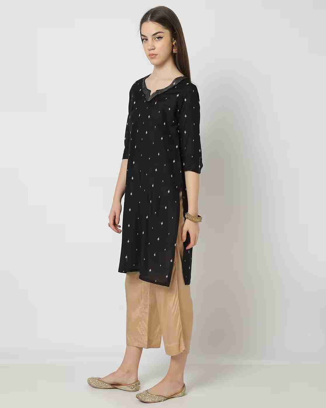 FUSION | Embroidered Straight Kurta|1