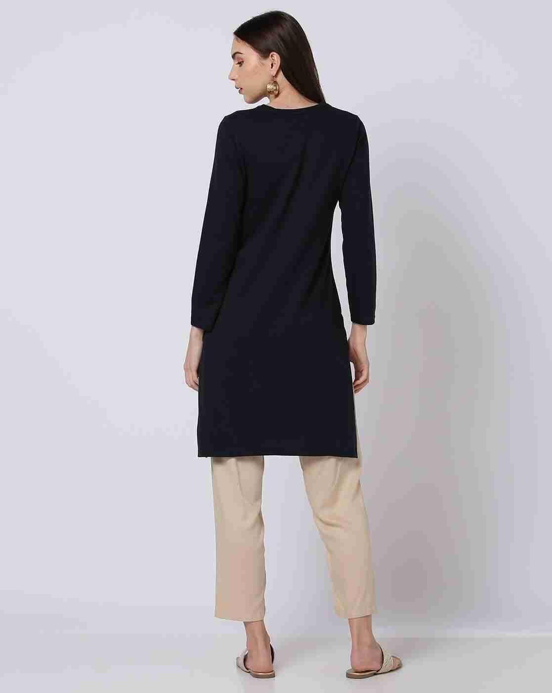 FUSION | Foil Print Straight Kurta|2
