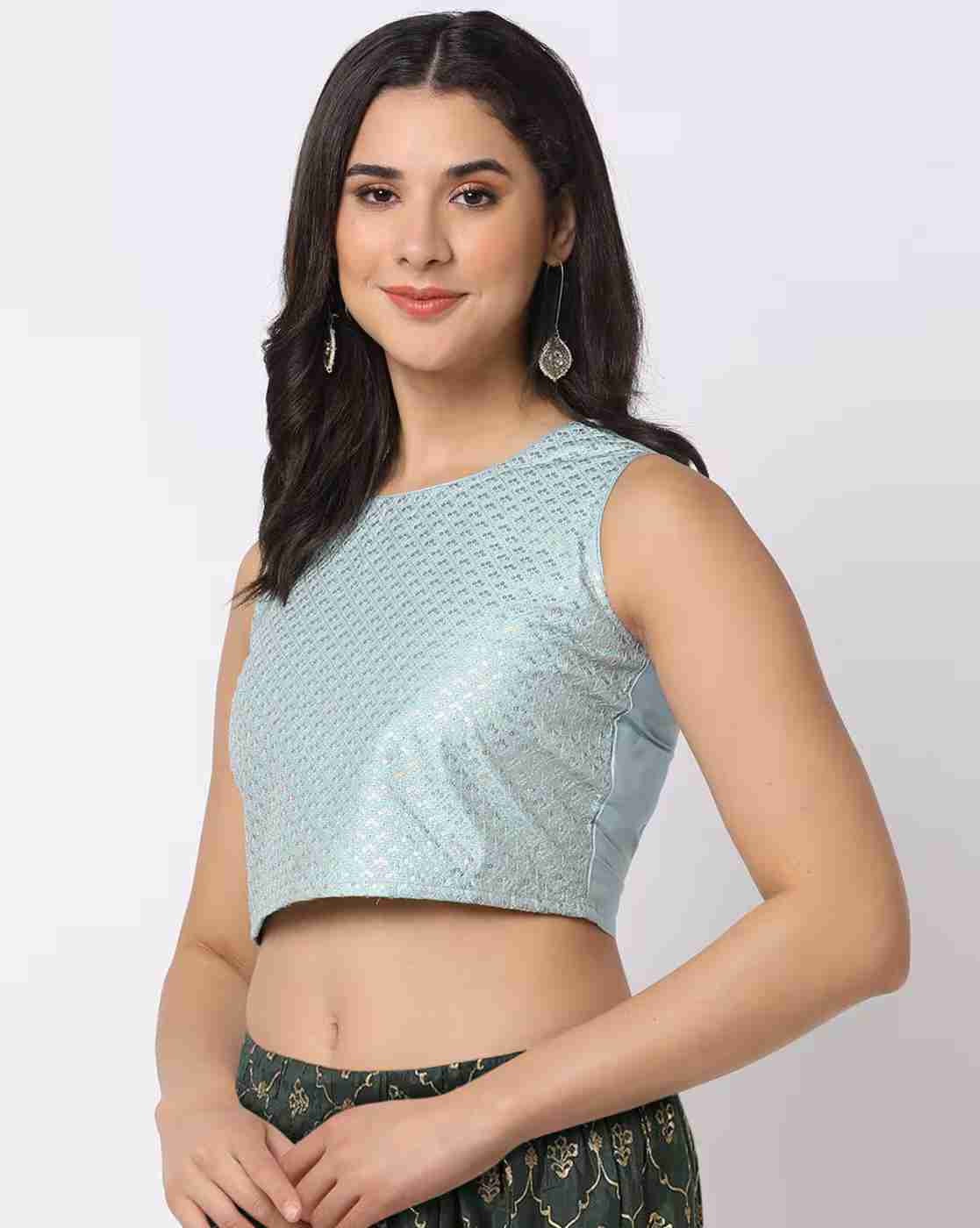 FUSION | Sequin Embellished Crop Top|0