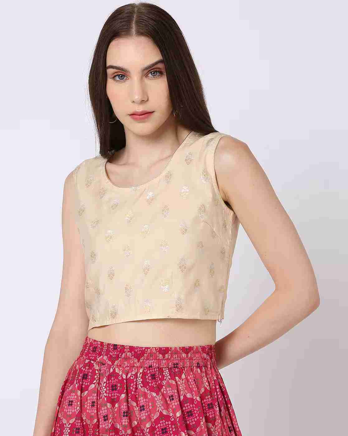 FUSION | Crop Round-Neck Top|0