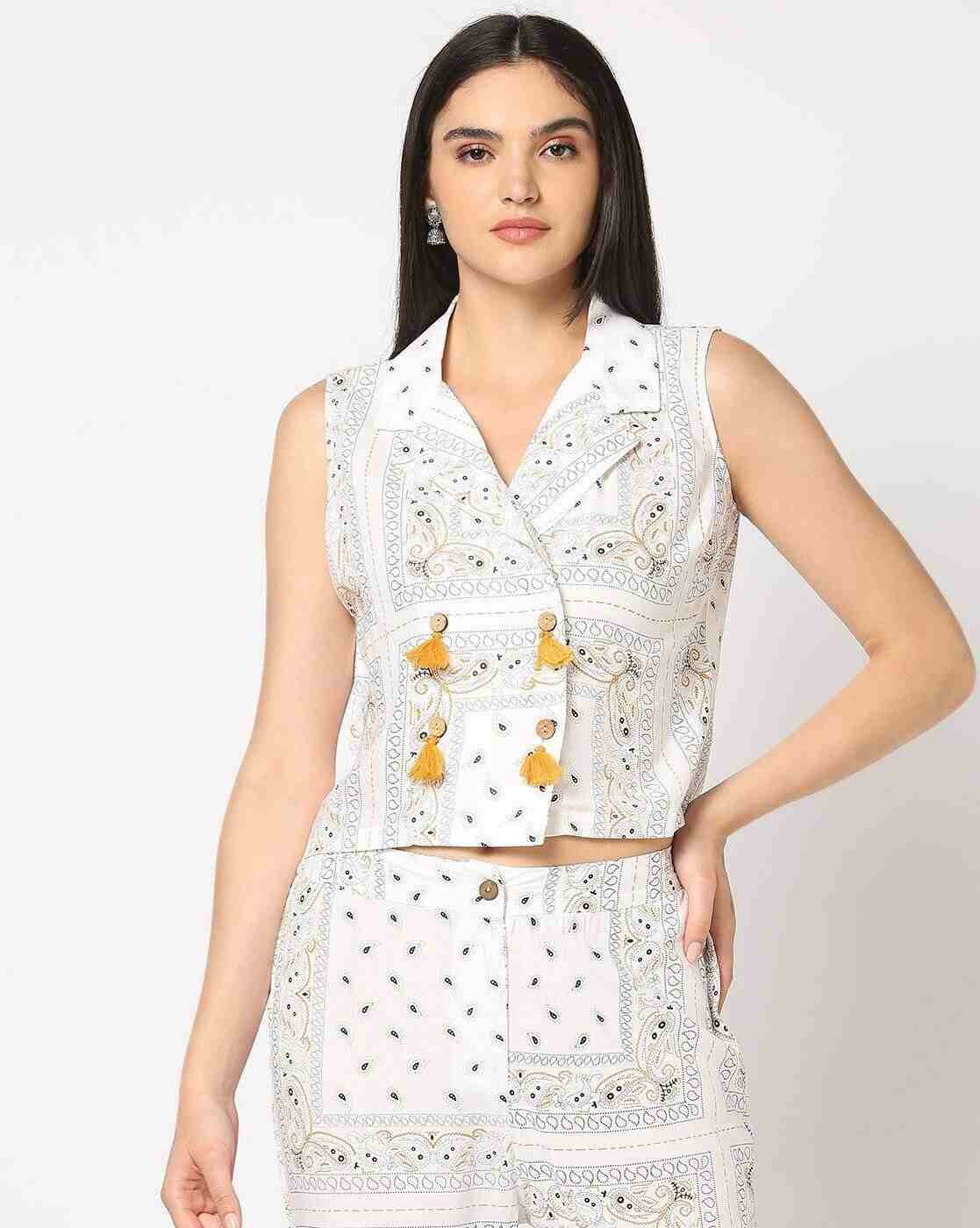 FUSION | Women Paisley Print Relaxed Fit Top|0
