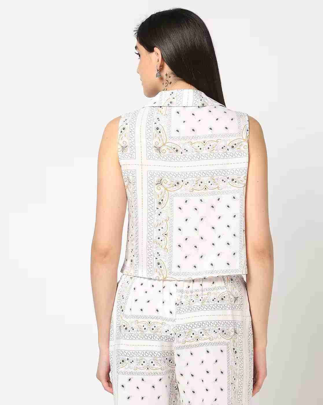 FUSION | Women Paisley Print Relaxed Fit Top|2