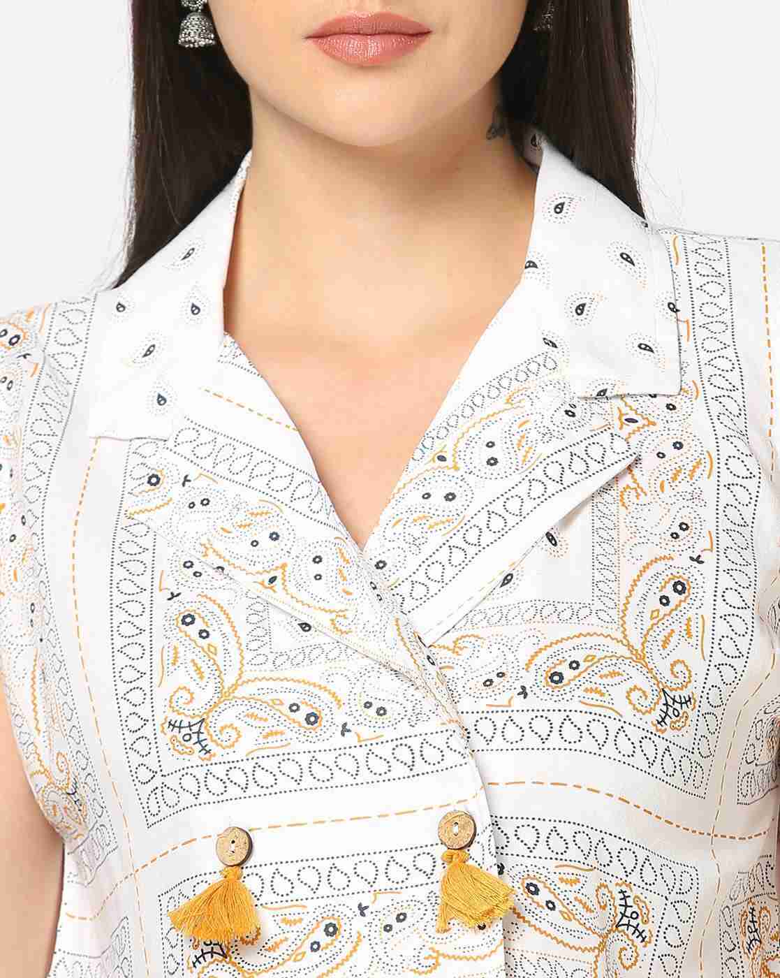 FUSION | Women Paisley Print Relaxed Fit Top|3
