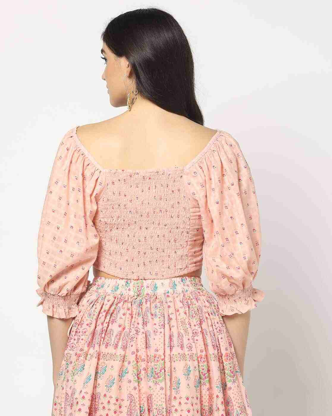 FUSION | Women Floral Print Relaxed Fit Crop Top|2