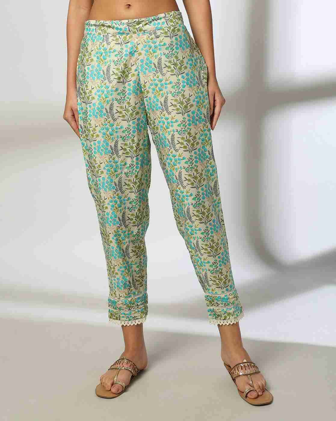 FUSION | Women Floral Print Relaxed Fit Pants|0