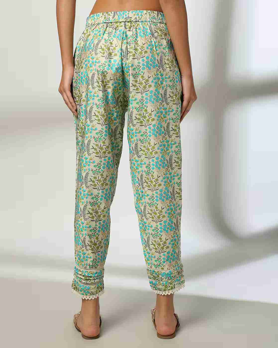 FUSION | Women Floral Print Relaxed Fit Pants|2