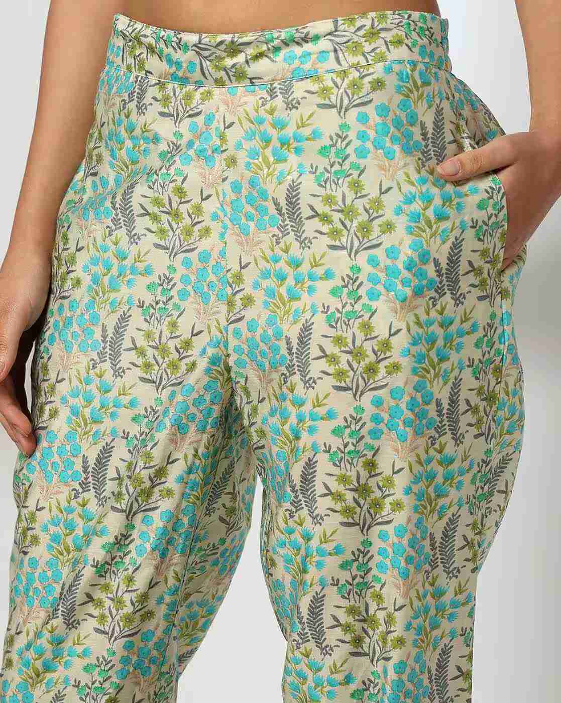 FUSION | Women Floral Print Relaxed Fit Pants|3