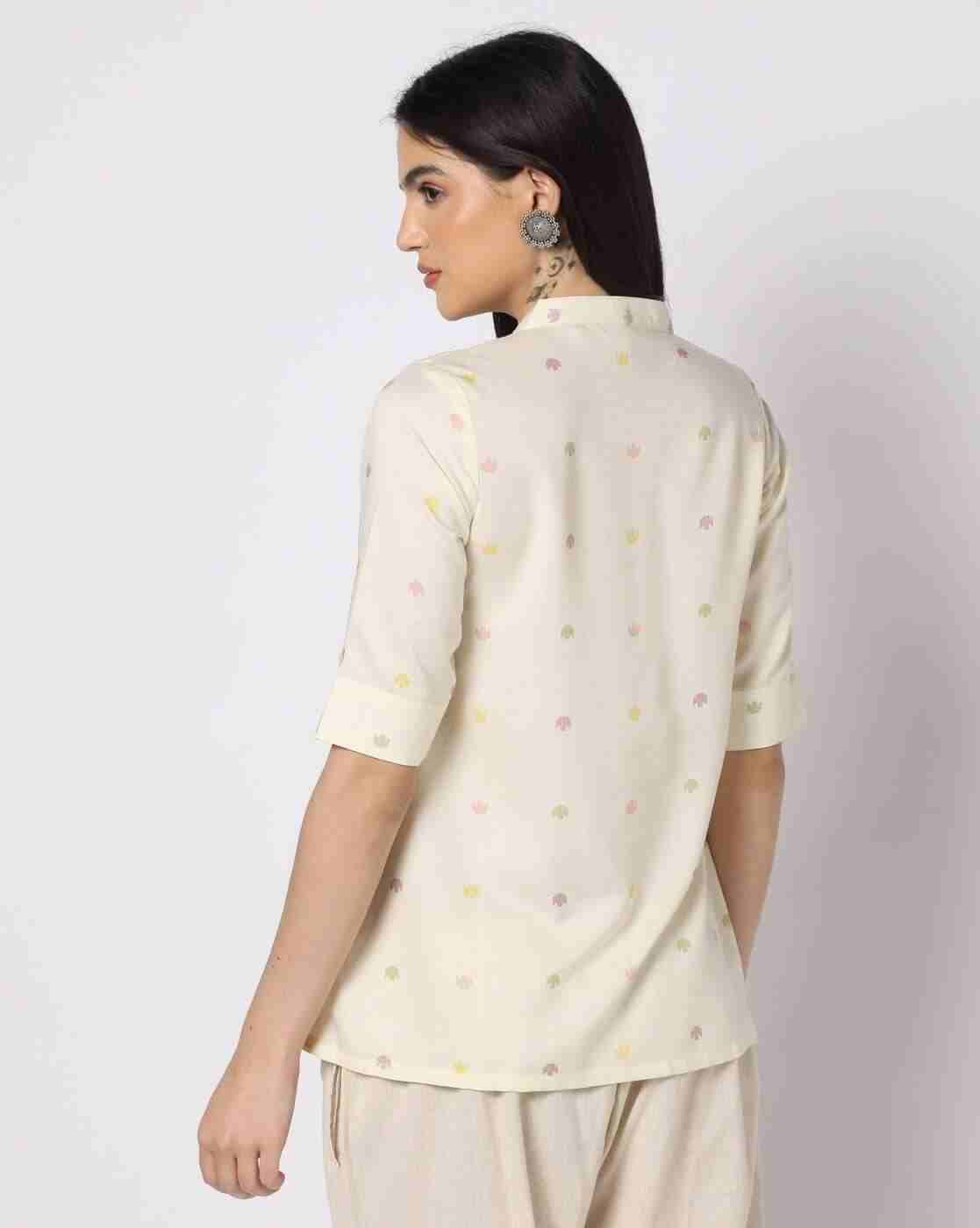 FUSION | Women Micro Print A-Line Kurti|2