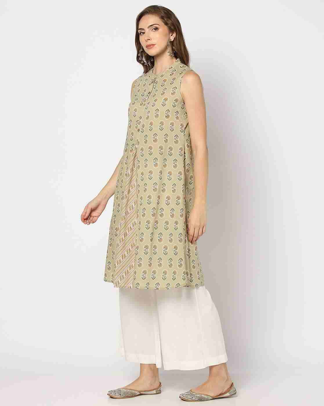 FUSION | Women Block Print A-Line Kurta|1