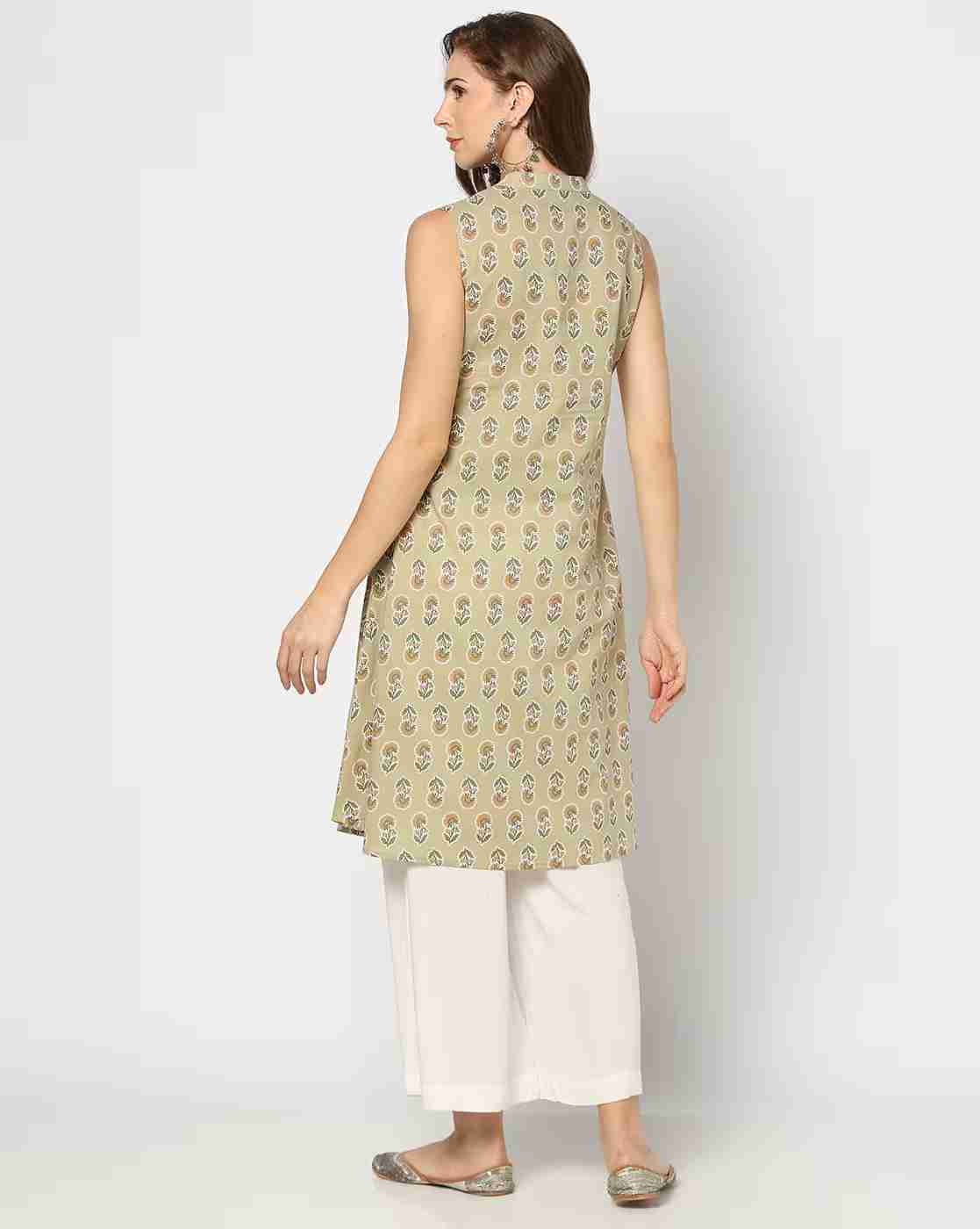 FUSION | Women Block Print A-Line Kurta|2