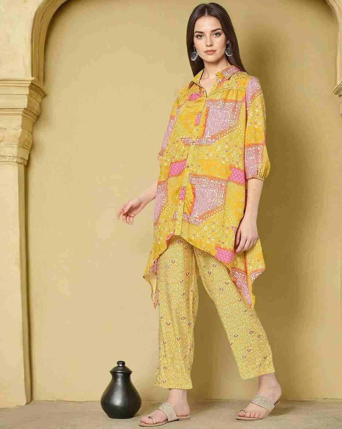 FUSION | Women Printed Tunic & Pants Co-Ord Set|0